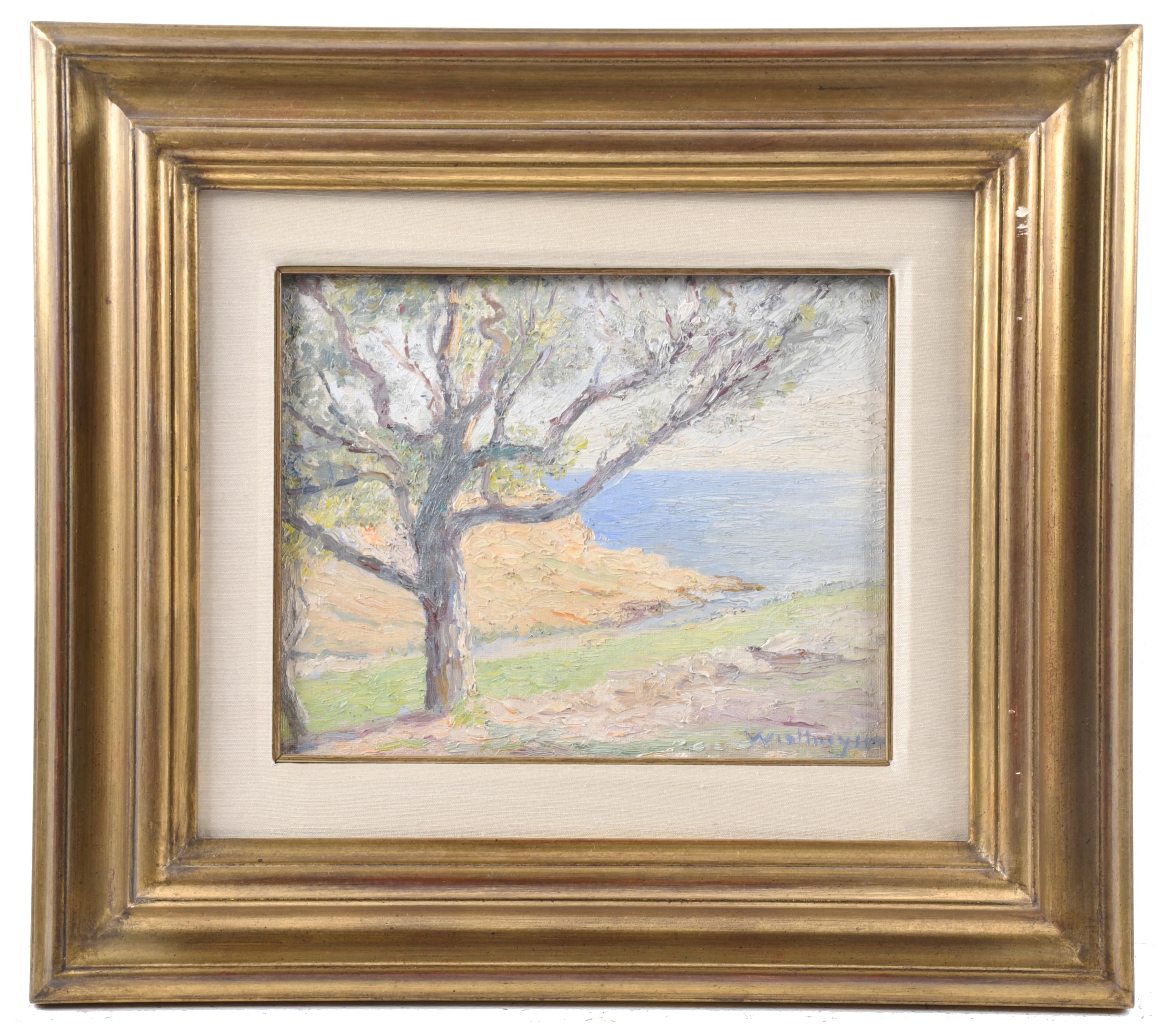 JAVIER WINTHUYSEN LOSADA (1874-1956).  "Paisaje con árbol".
