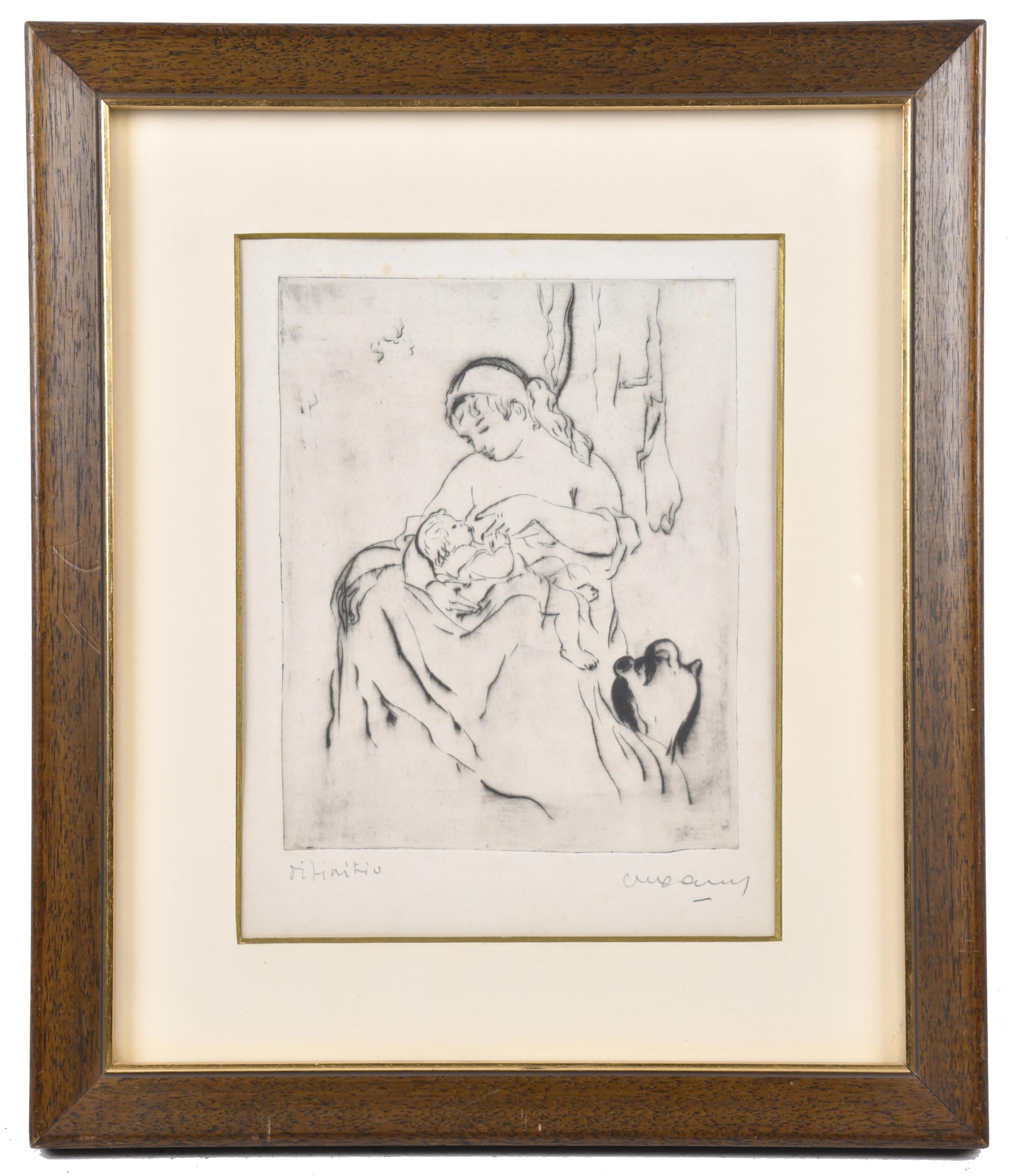 PERE CREIXAMS PICO (1893-1965). "Maternidad".