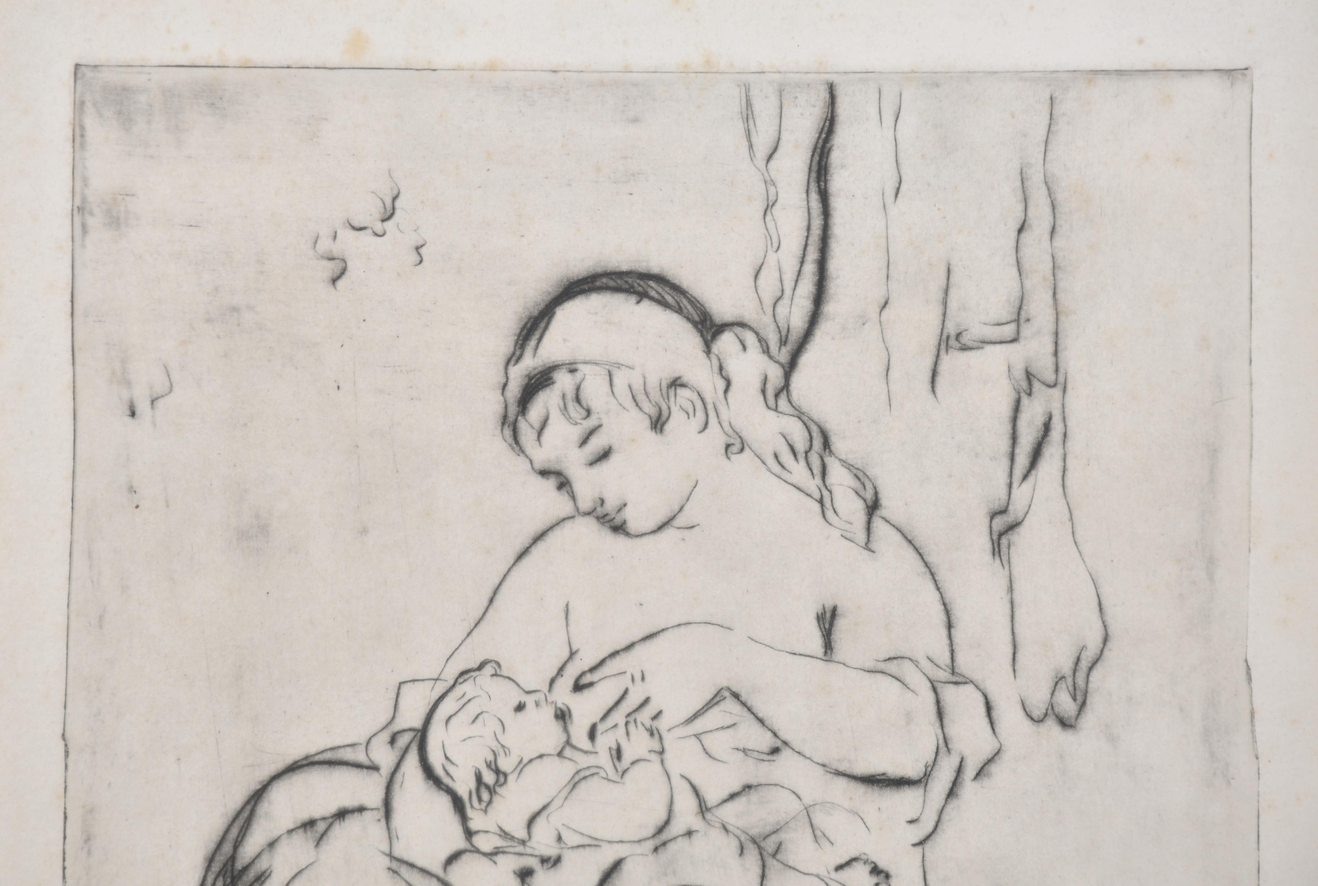PERE CREIXAMS PICO (1893-1965). "Maternidad".