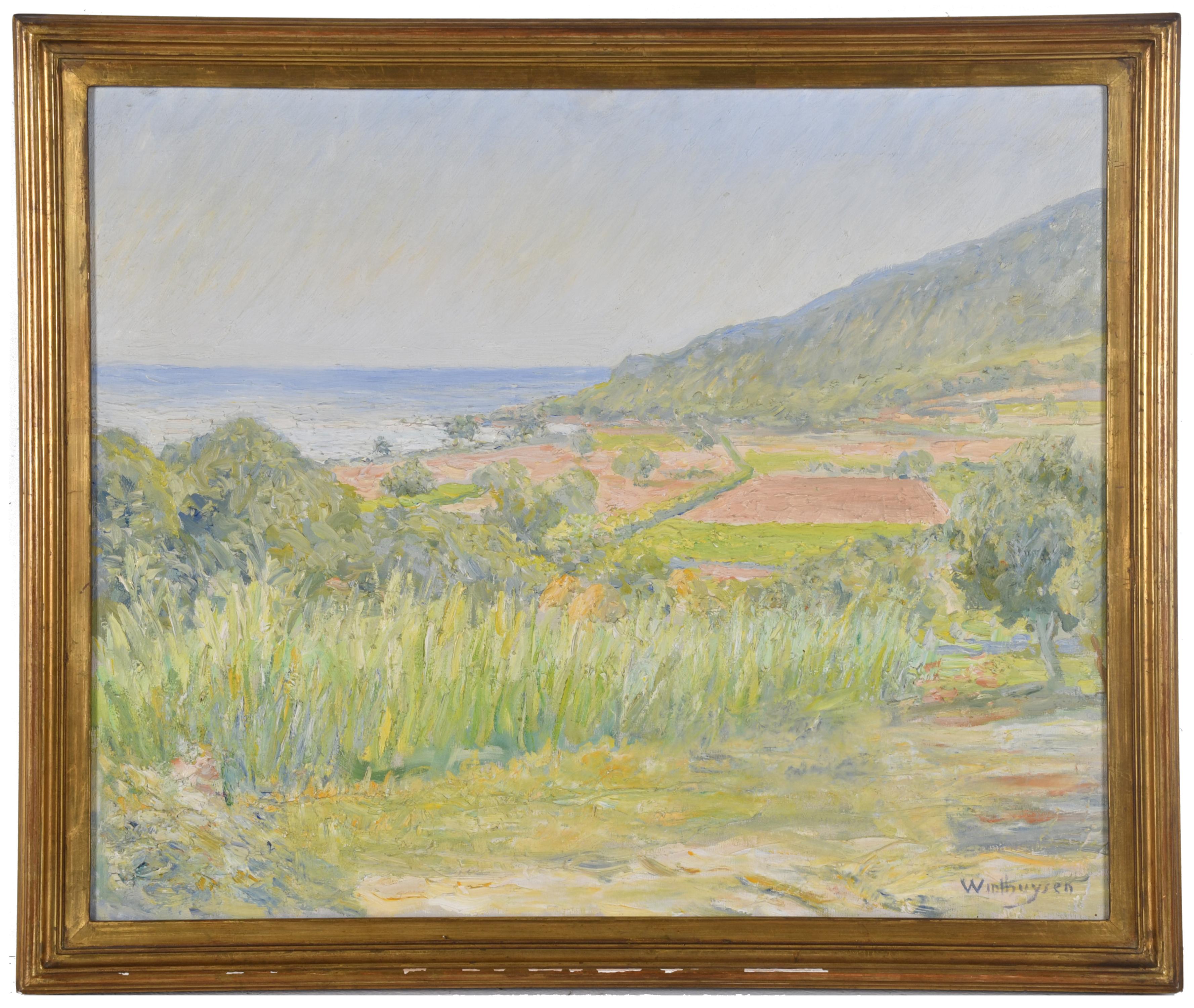 JAVIER WINTHUYSEN LOSADA (1874-1956).  "Paisaje costero".