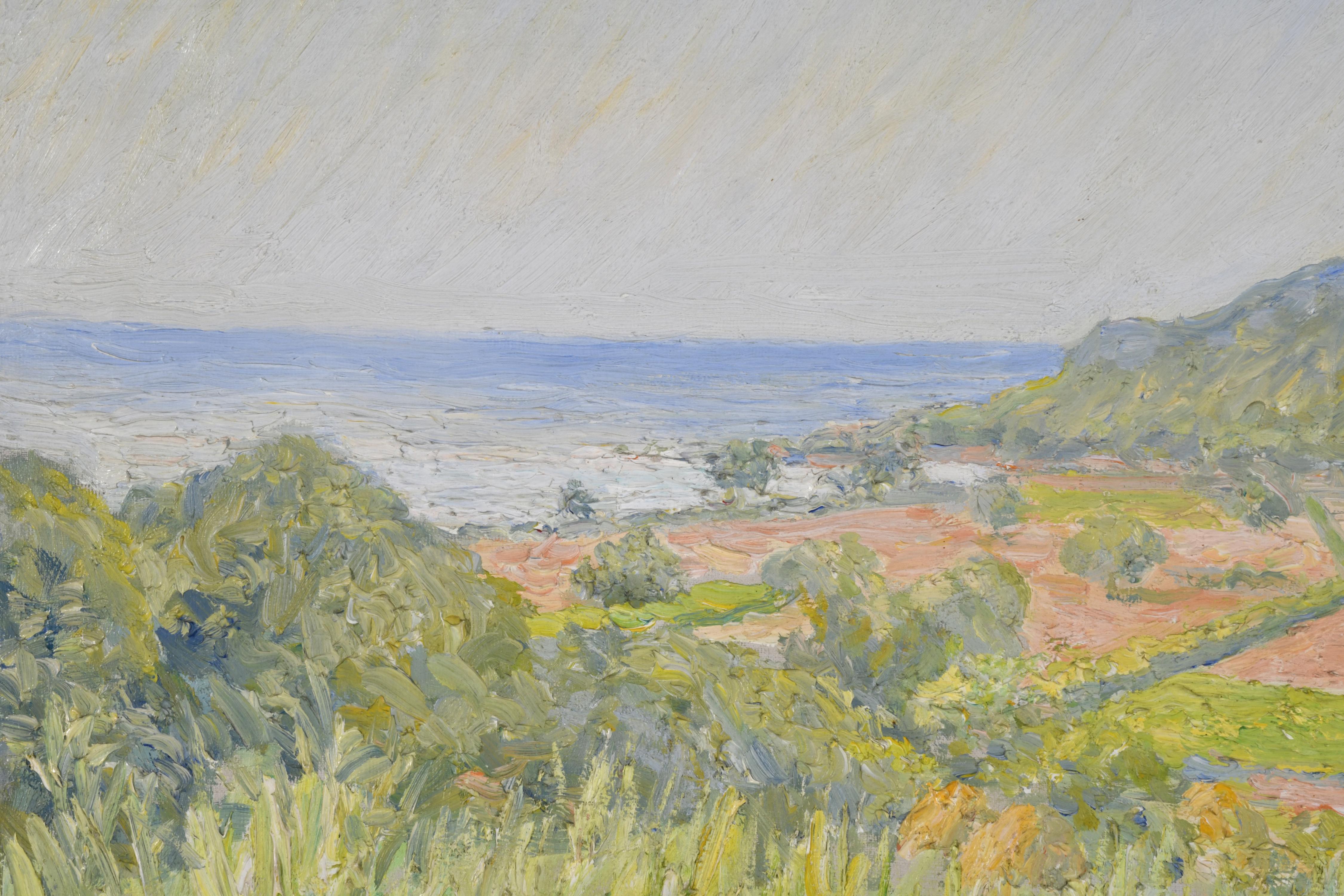 JAVIER WINTHUYSEN LOSADA (1874-1956).  "Paisaje costero".
