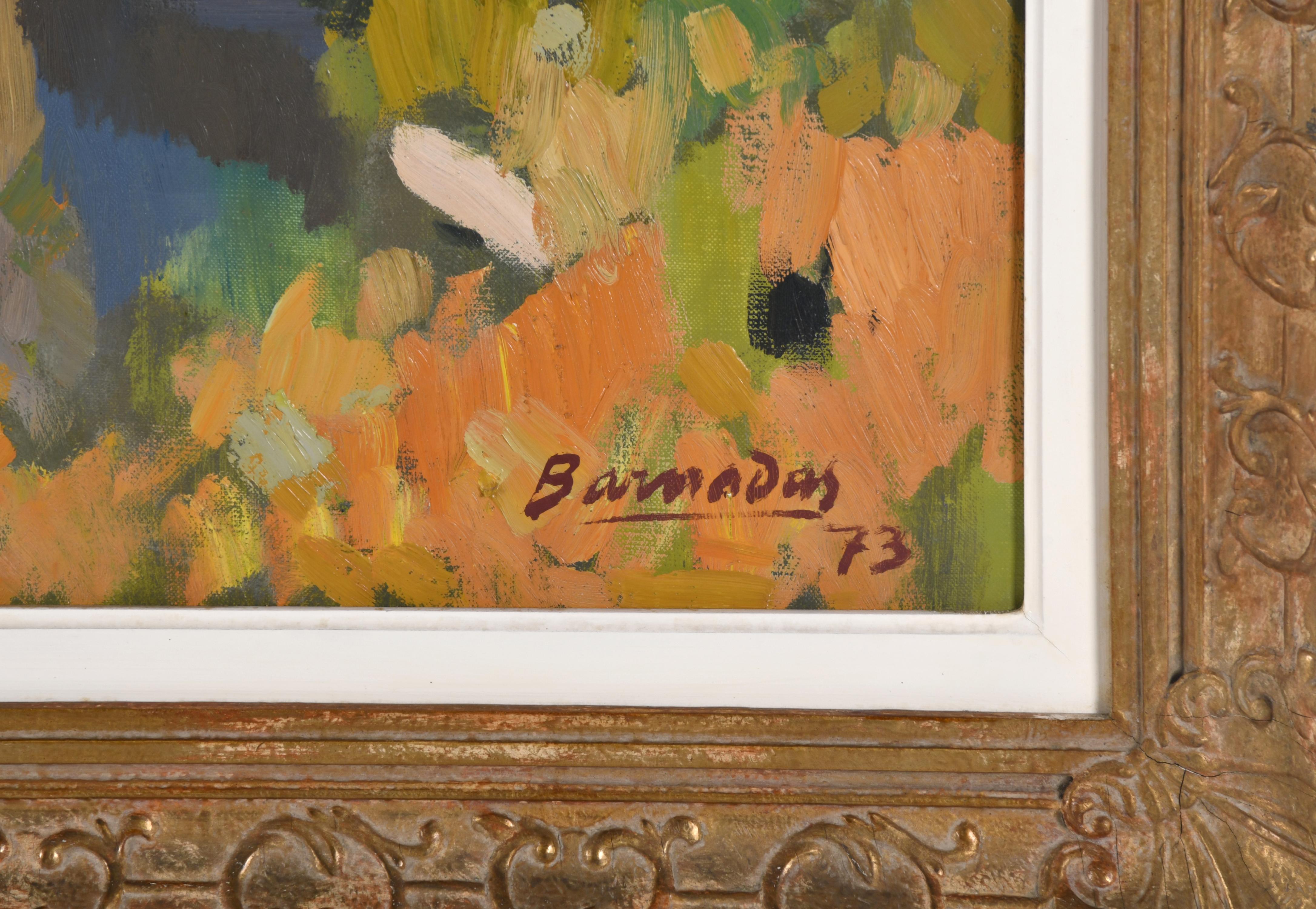 RAMON BARNADAS (1909/15-1981). "Paisaje fluvial", 1973.