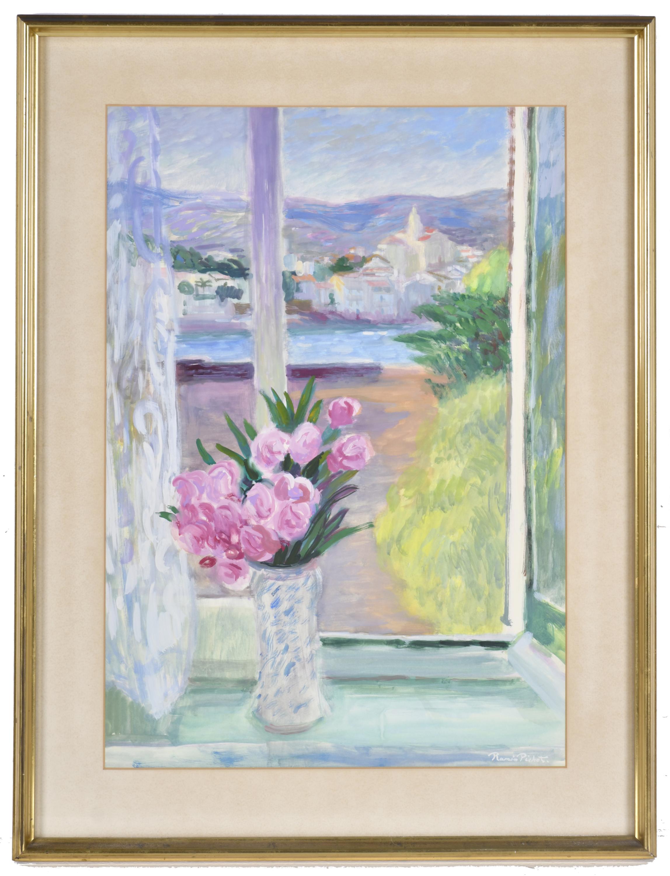 RAMÓN PICHOT SOLER (1924-1996). "Ventana a Cadaqués".