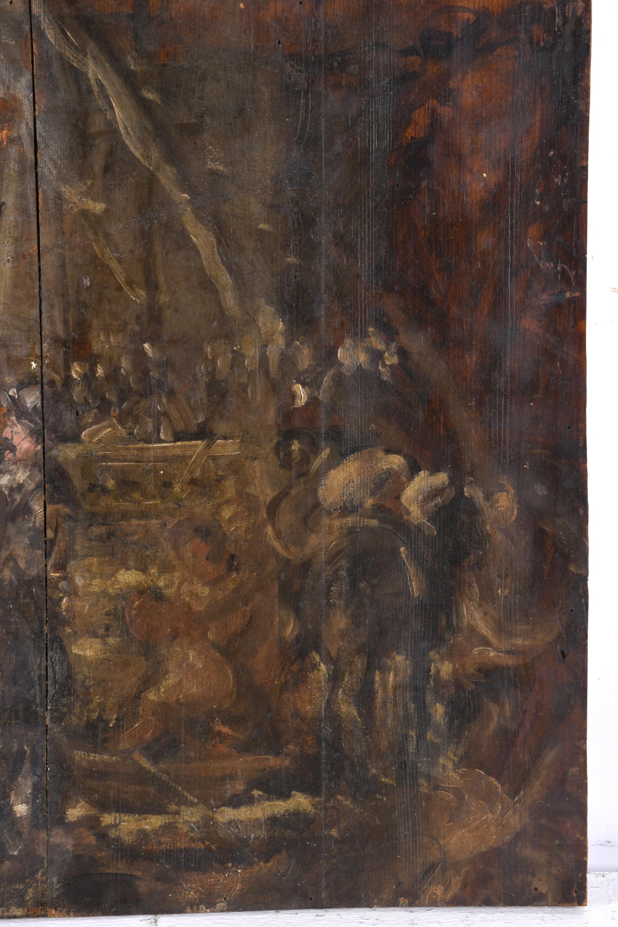 ESCUELA ESPAÑOLA, SIGLO XIX. "El retorno de Colón".