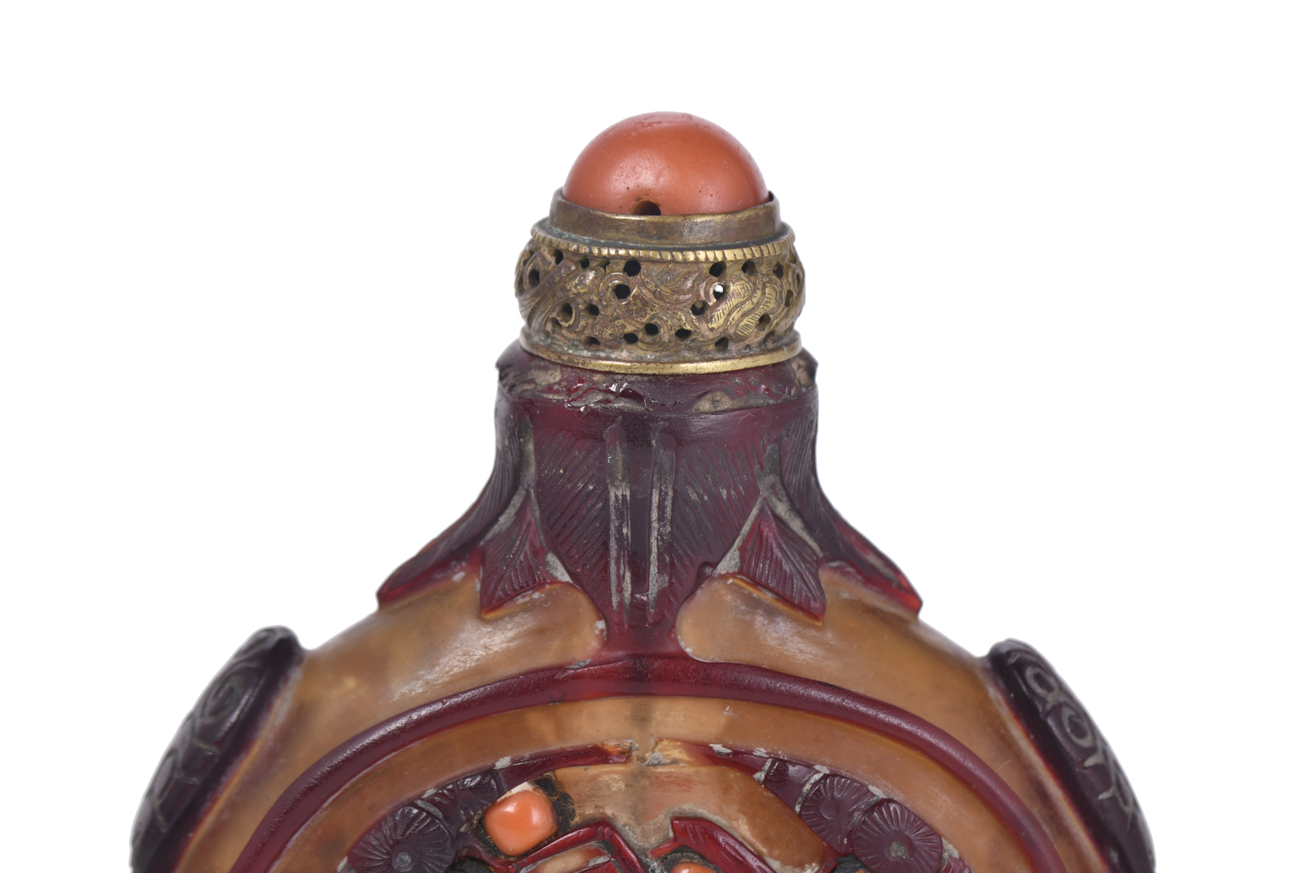 ESCUELA CHINA, SIGLO XX. Botella de rapé.