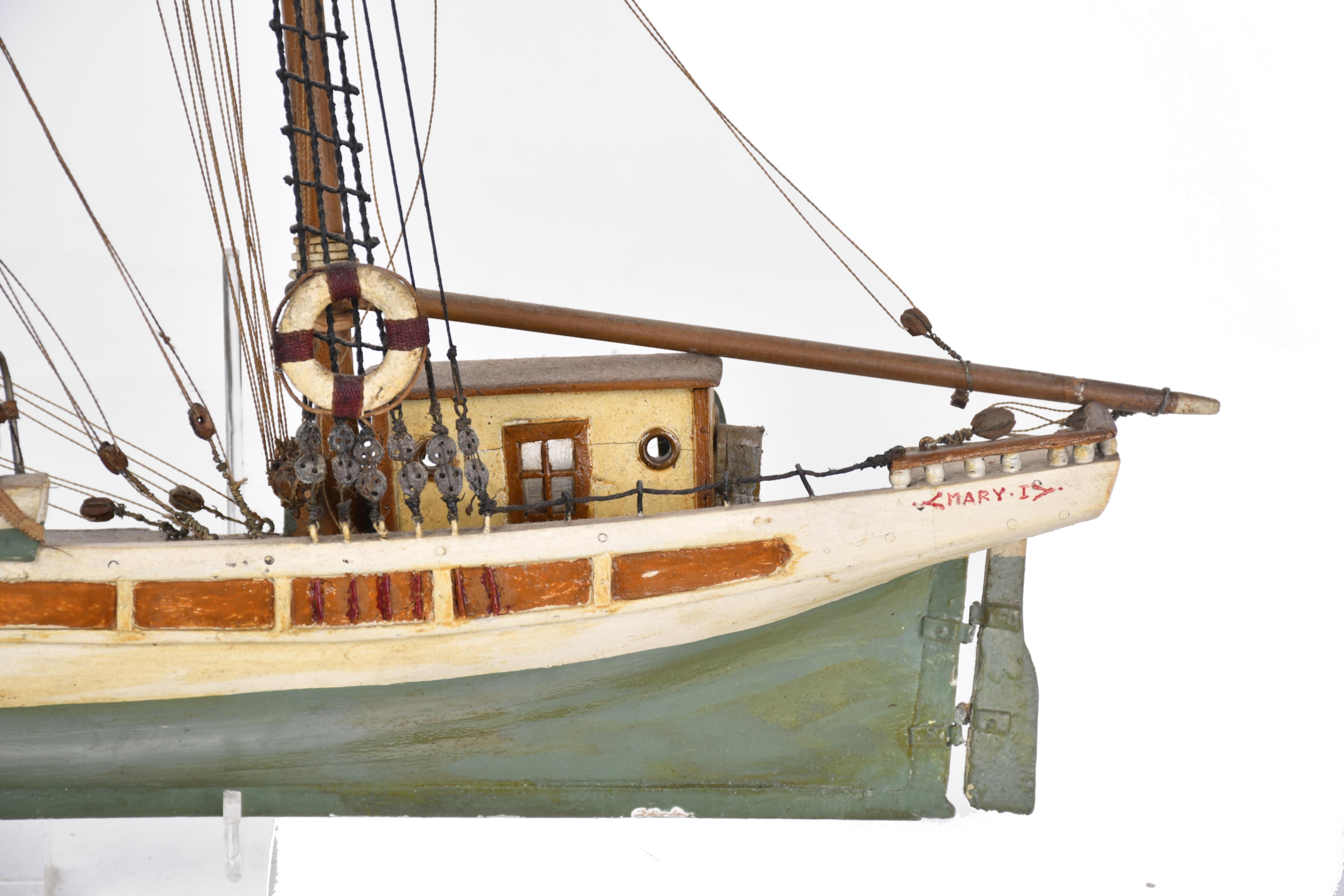 Maqueta de barco de pared, siglo XX. 
