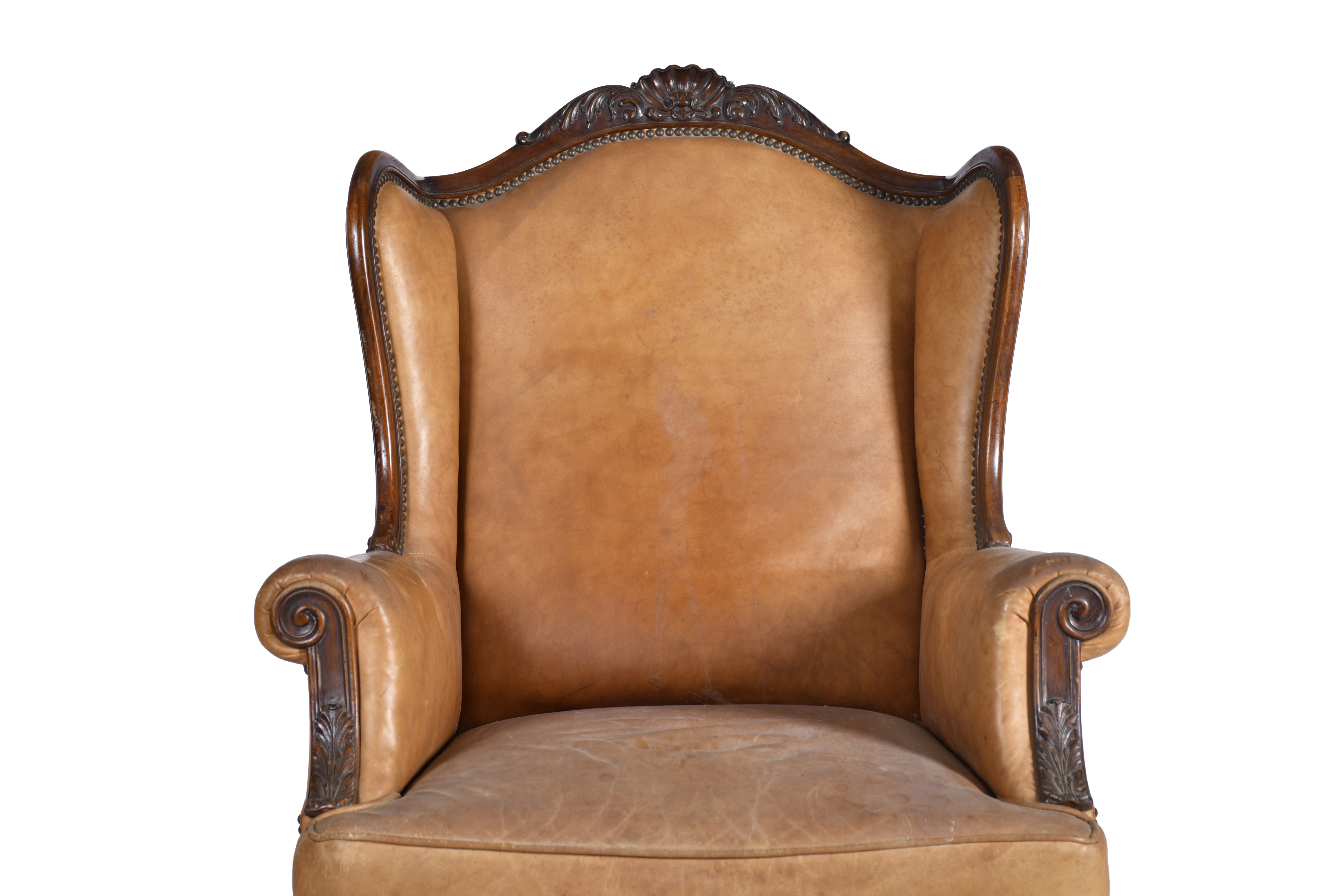 Sillón orejero estilo Luís, XV, siglo XX. 