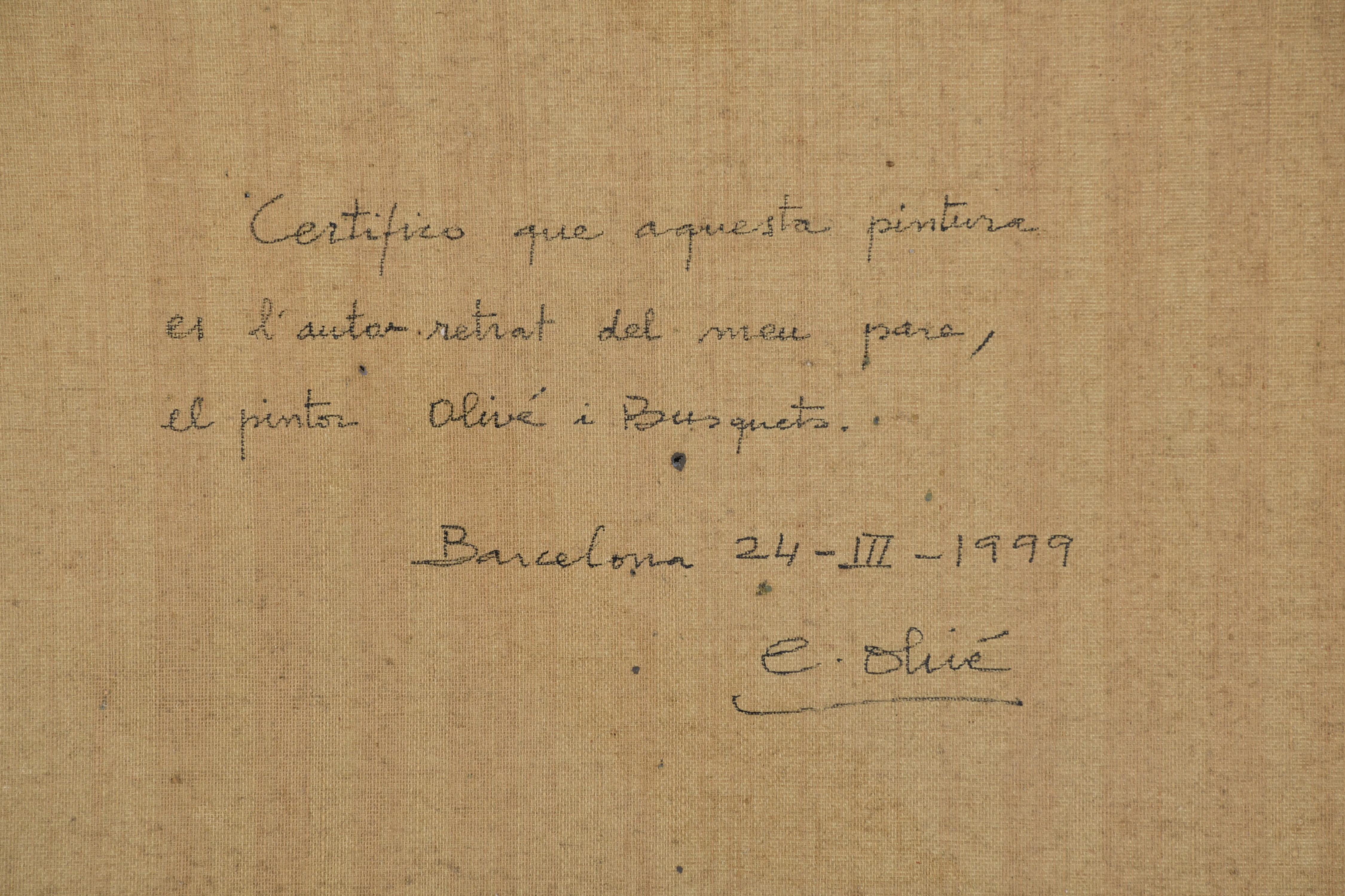 DOMENEC OLIVÉ BUSQUETS (1892-1959). "Autorretrato".