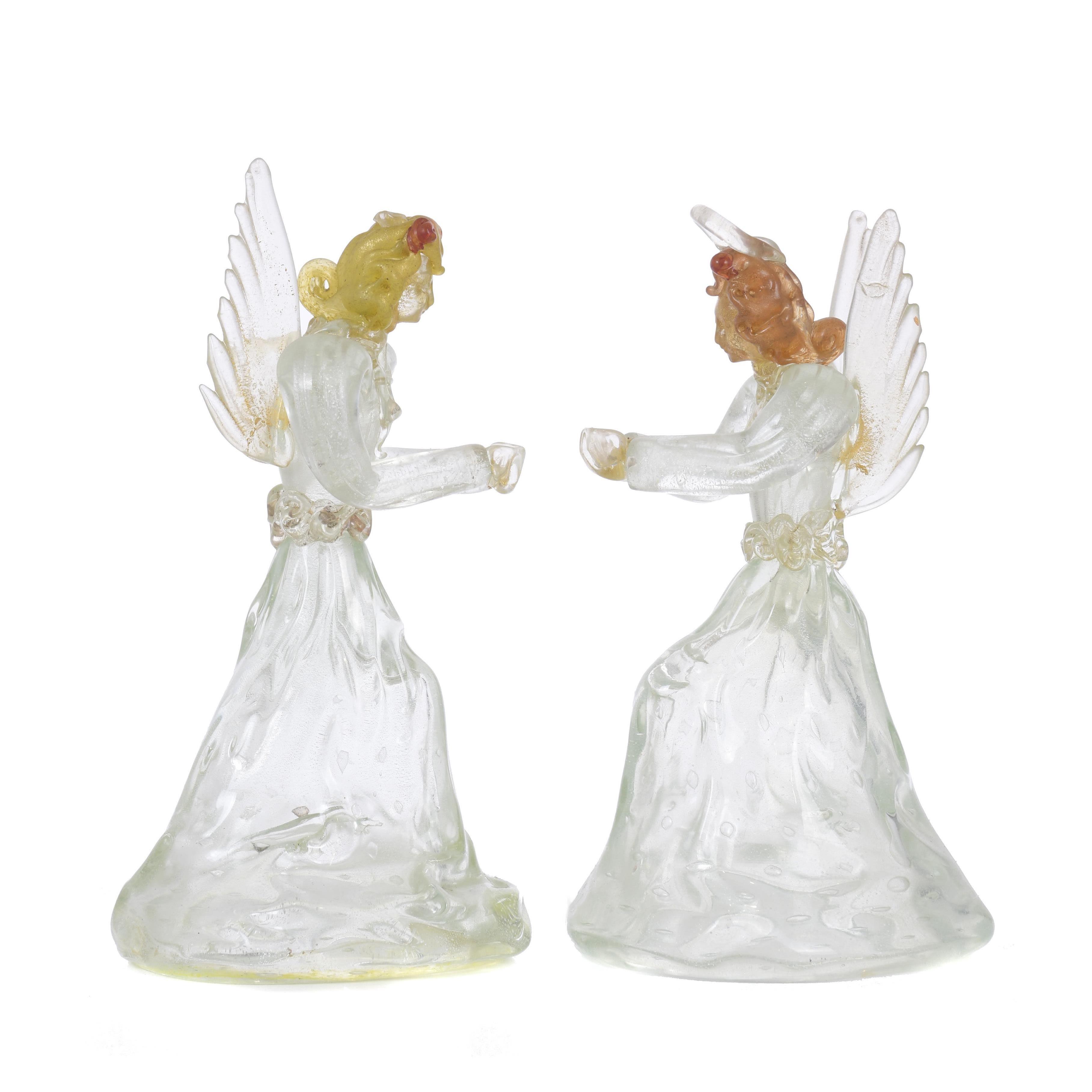 Pareja de ángeles, med. siglo XX. 