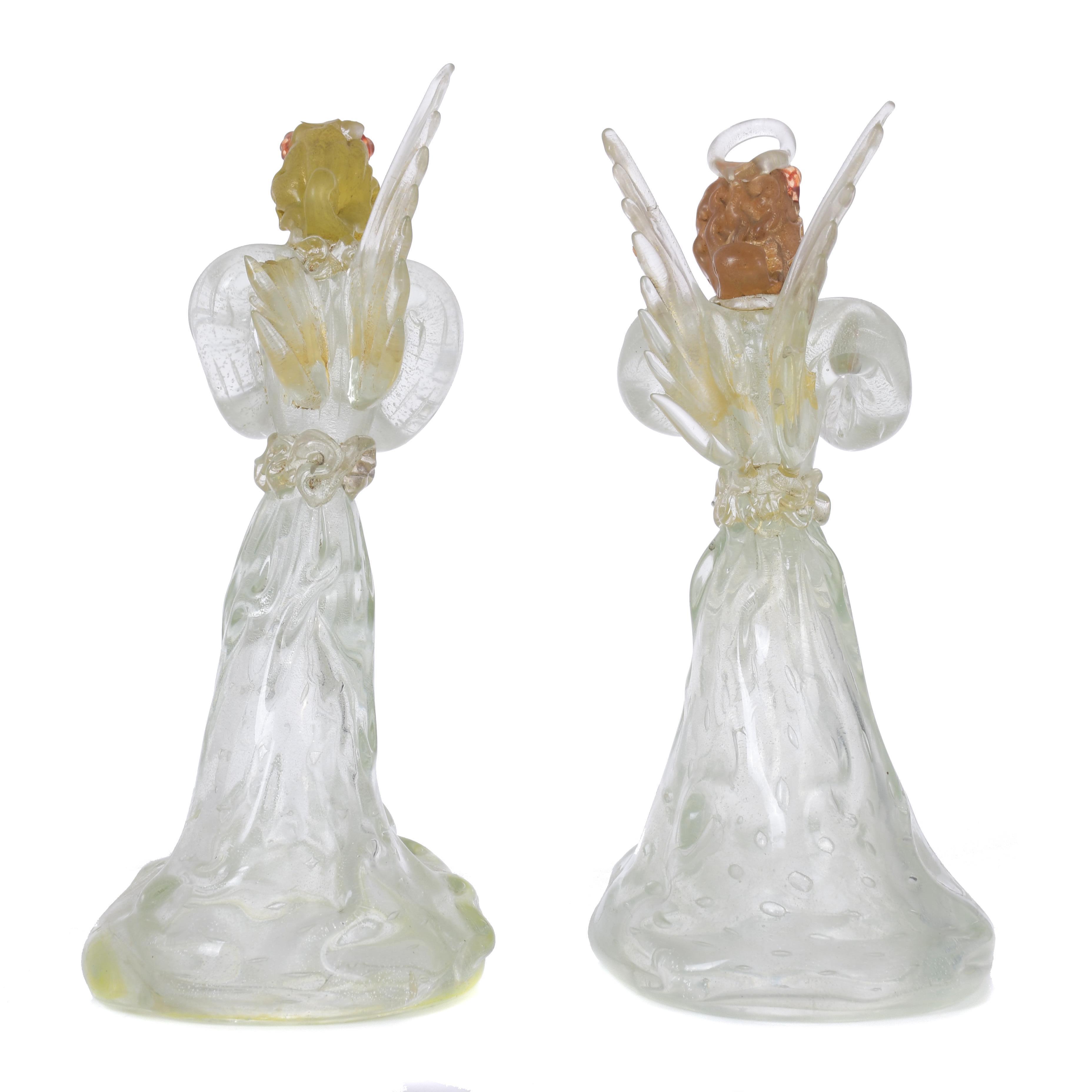 Pareja de ángeles, med. siglo XX. 