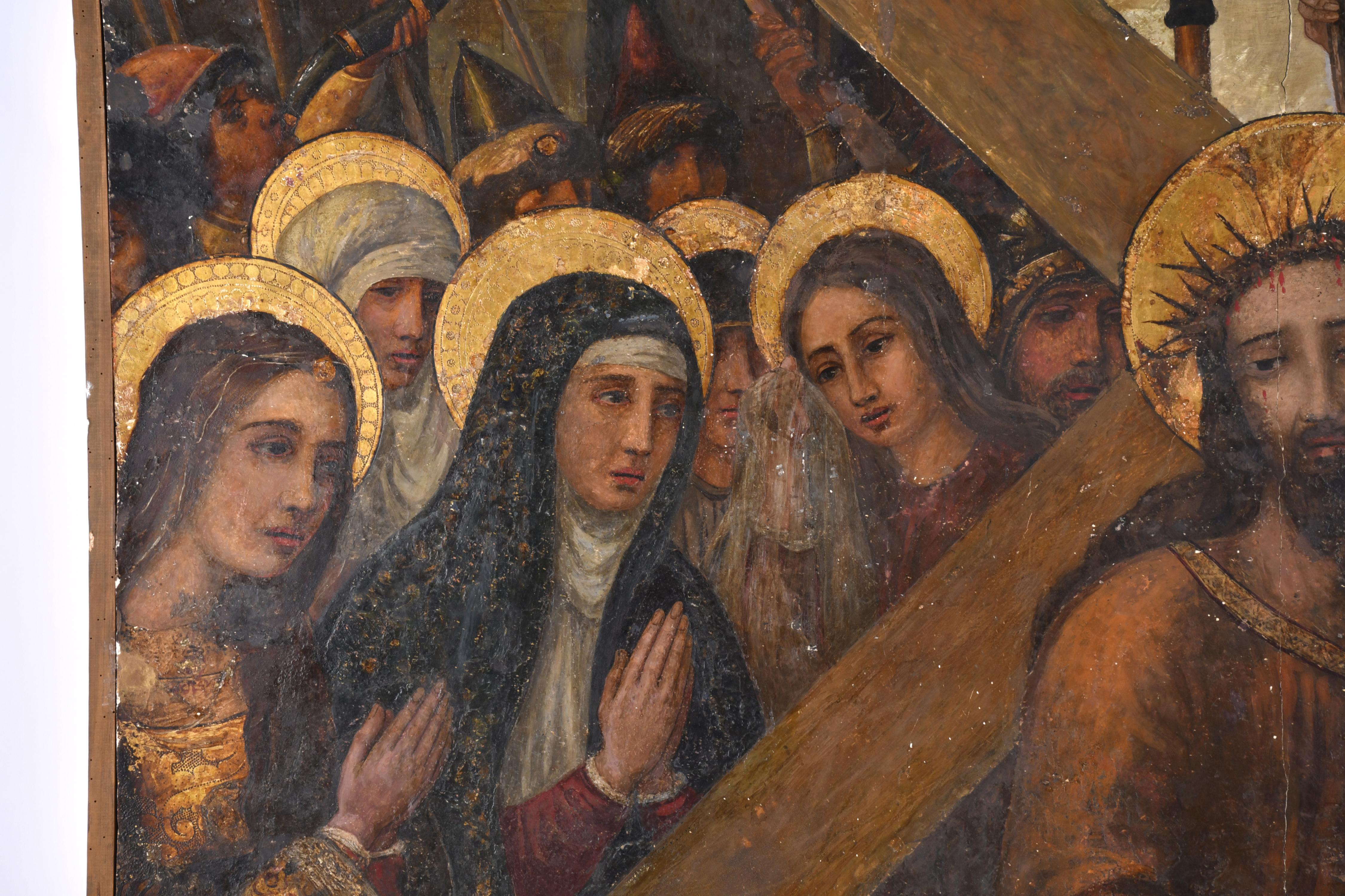 ESCUELA ESPAÑOLA, SIGLO XVI. "Camino del calvario".