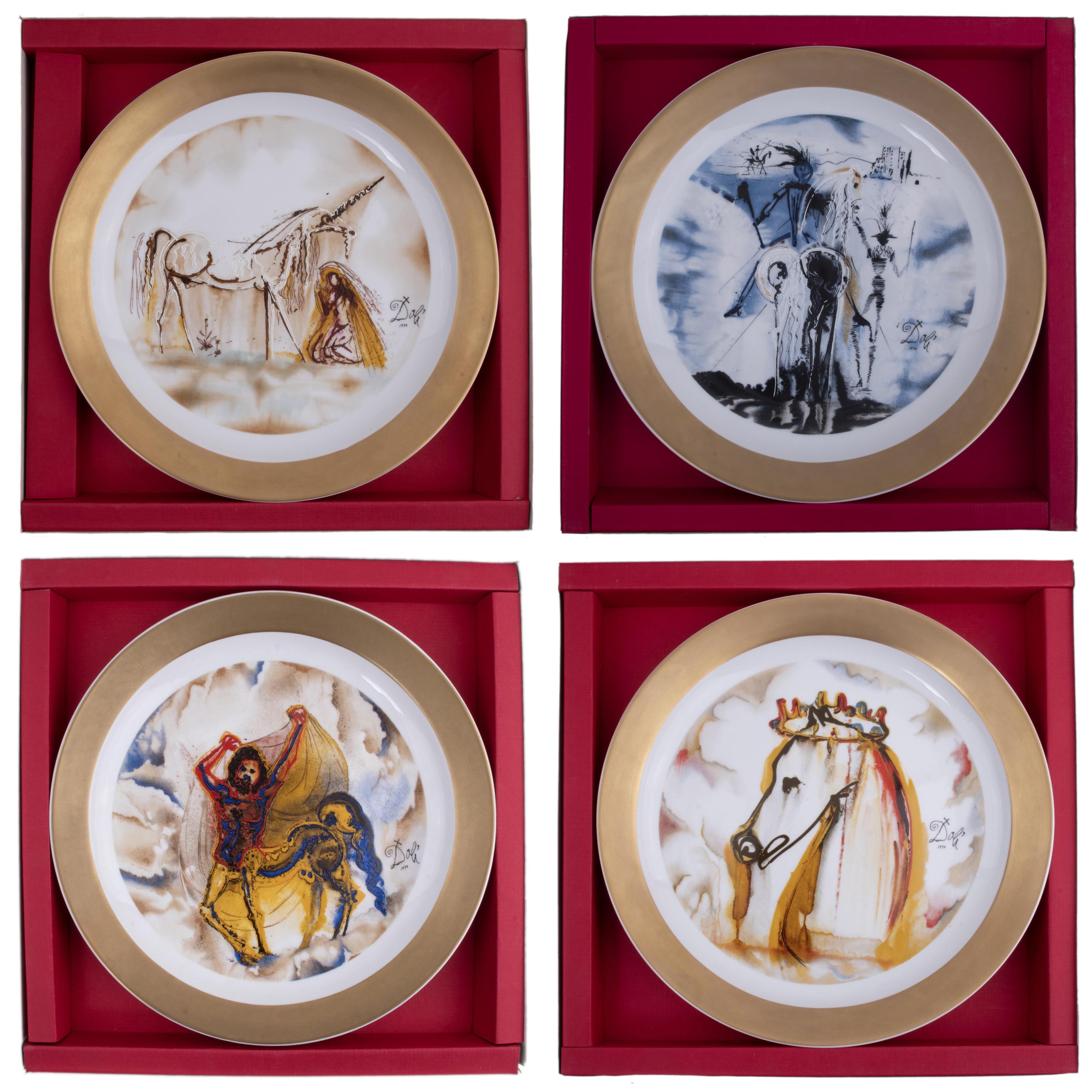 SALVADOR DALÍ I DOMÈNECH (1904-1989). Conjunto de cuatro pl