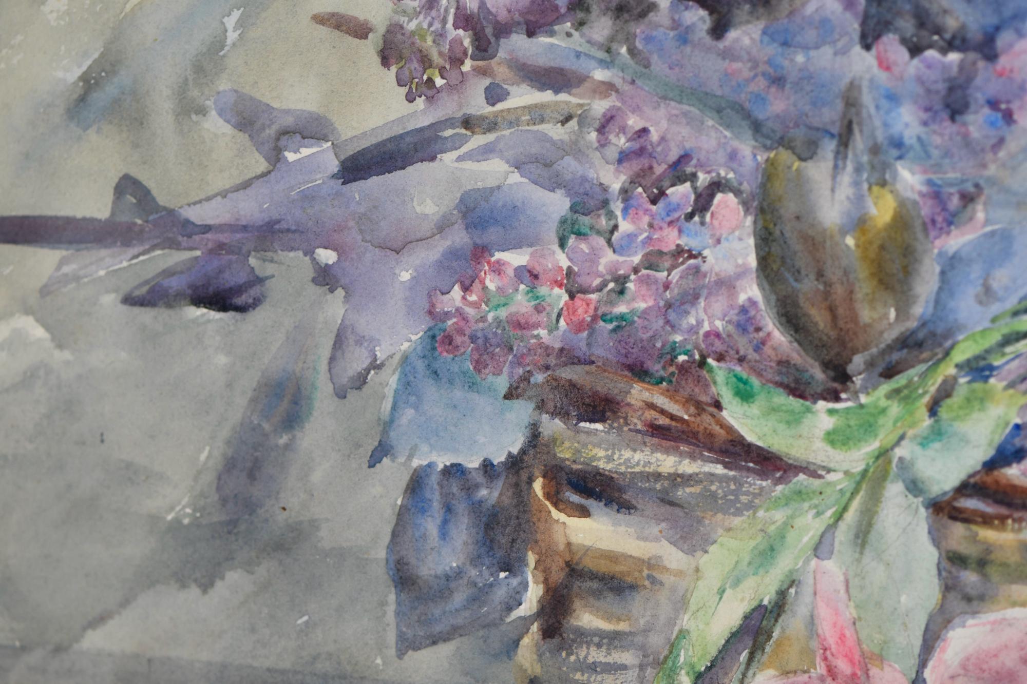  MARGUERITE VALLANCIENNE (XIX-XX).  “Bodegón de rosas”, 190