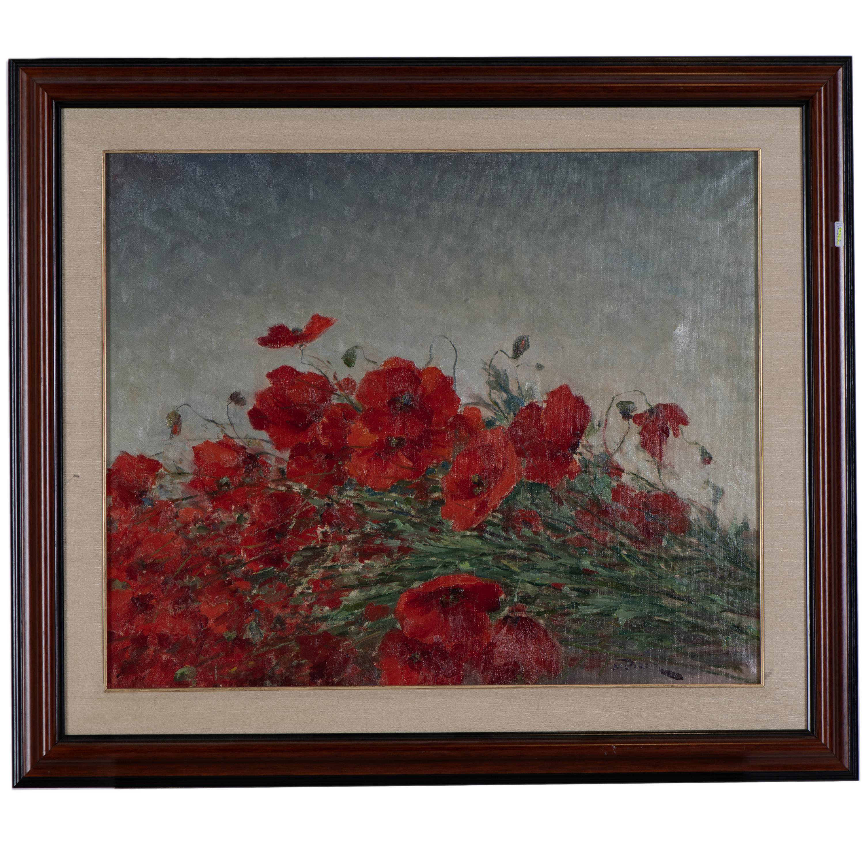 MANUEL PIGEM I RAS (1862 - 1946). "Amapolas".