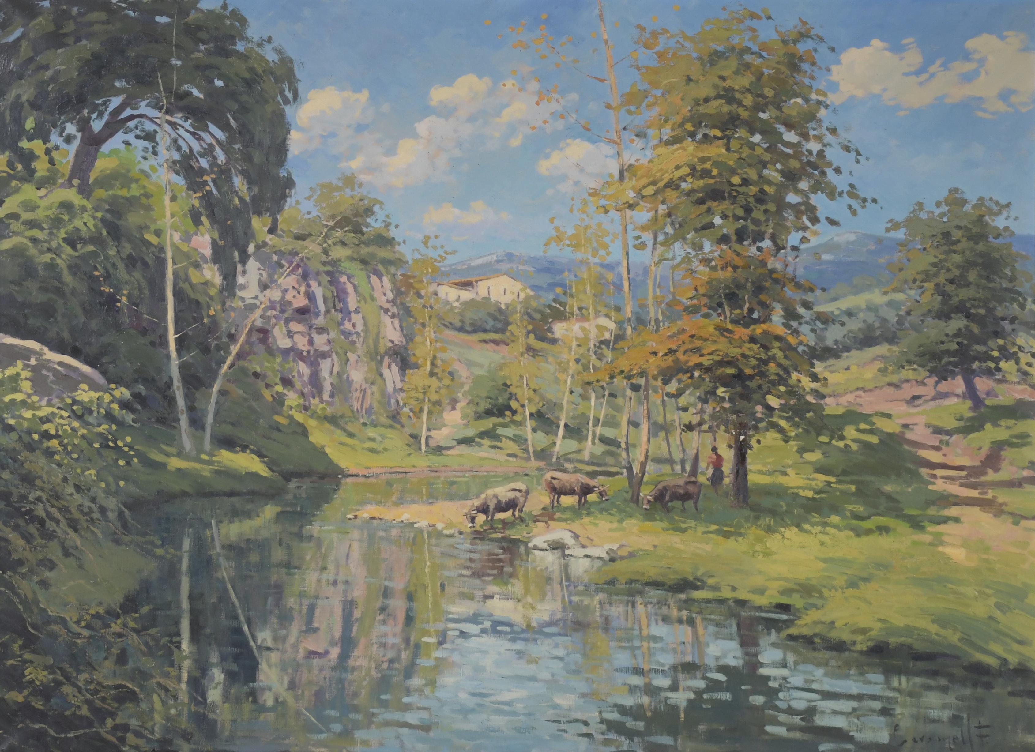 FRANCESC CARBONELL MASSABE (1928).  "La Riera", Sant Feliu 