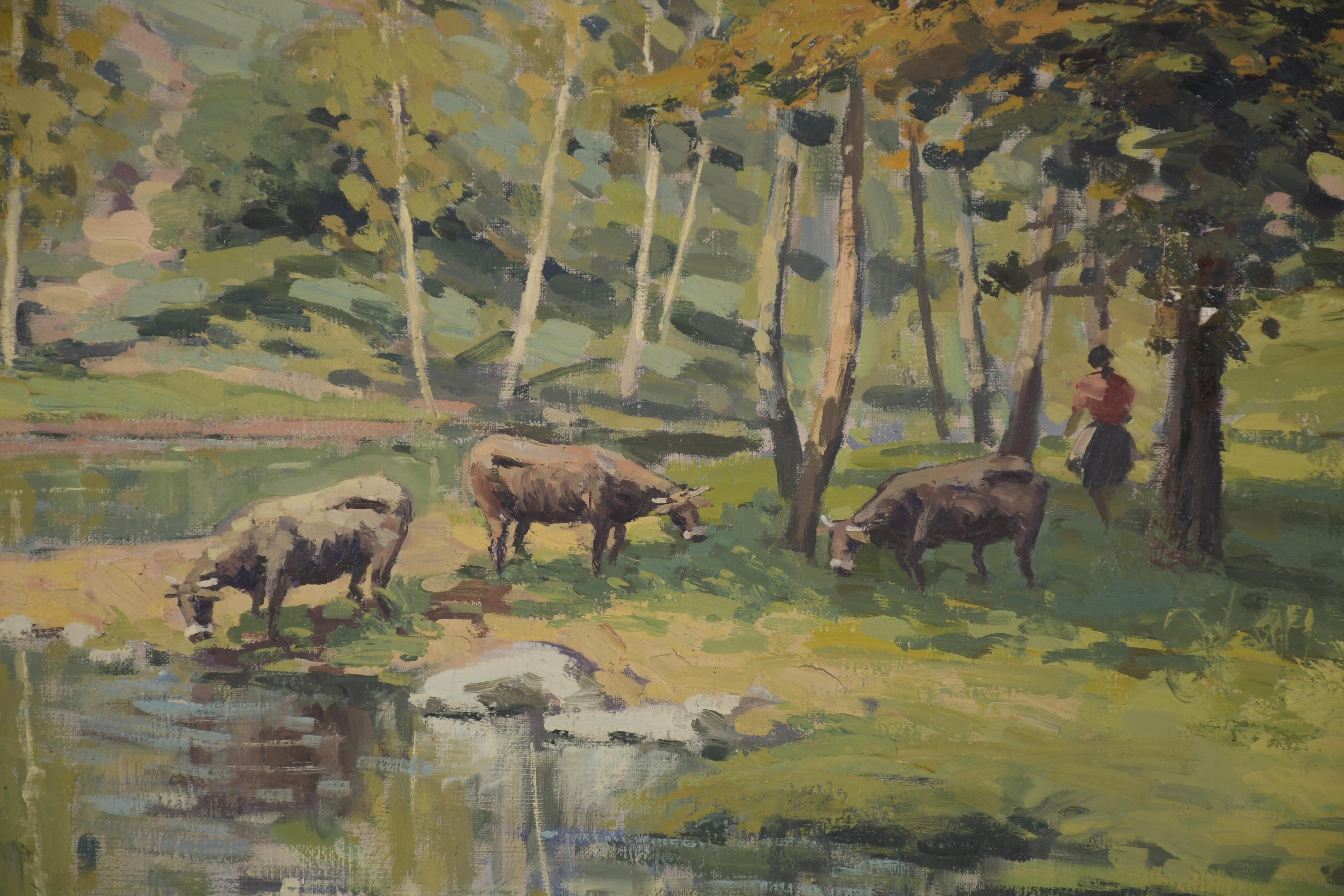 FRANCESC CARBONELL MASSABE (1928).  "La Riera", Sant Feliu 