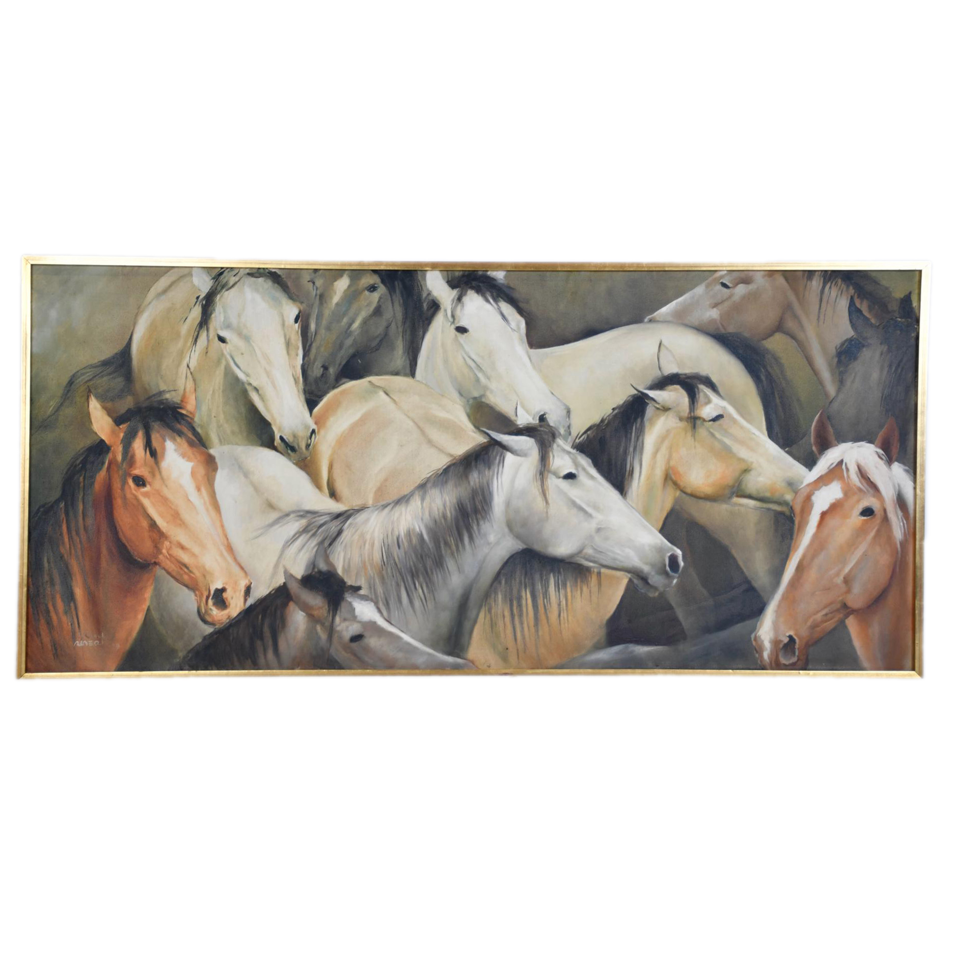 JOAN ALBERT (1919-?) "Caballos".