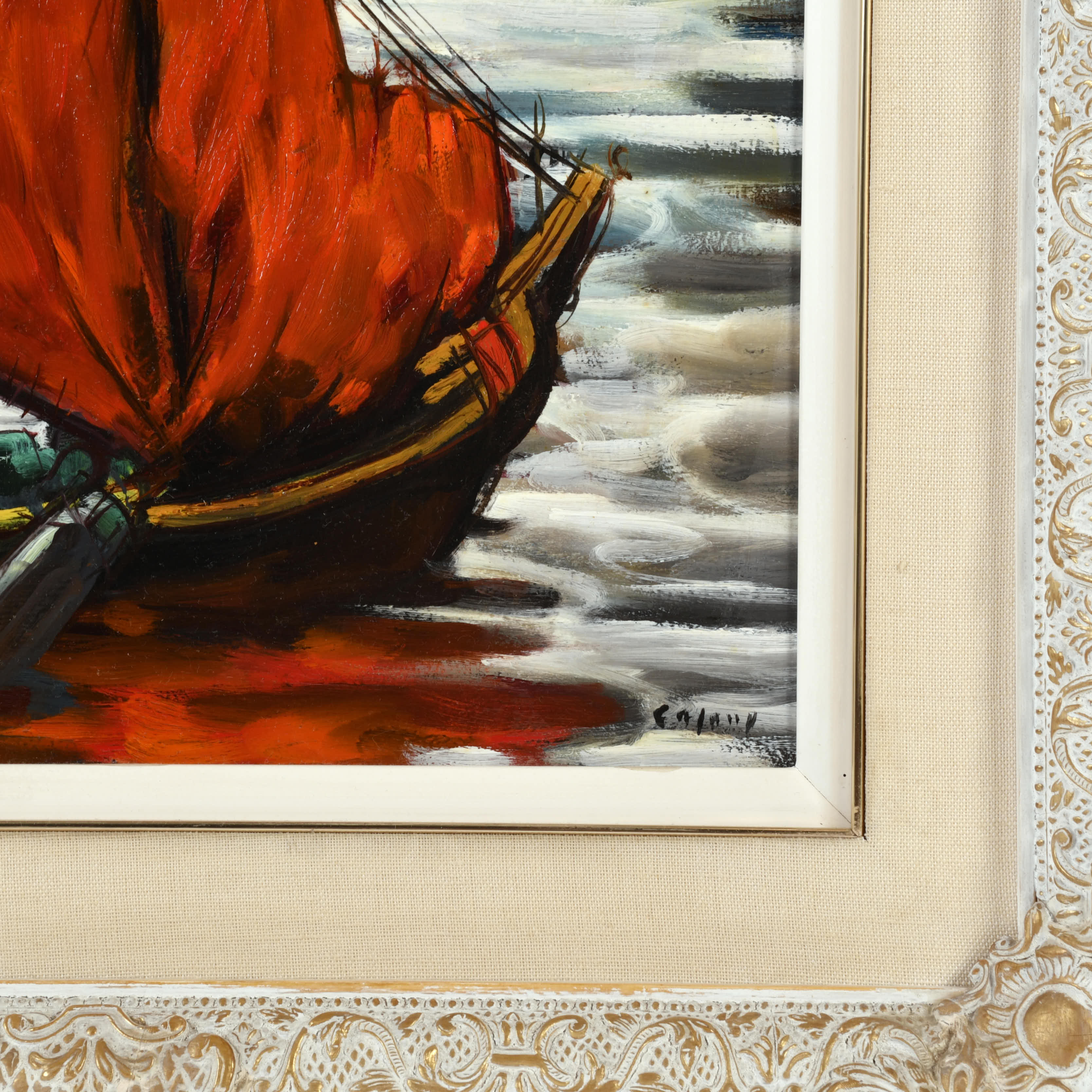 JESUS CASAUS MECHO (1926-2002). "Velas rojas nº5", 1988.