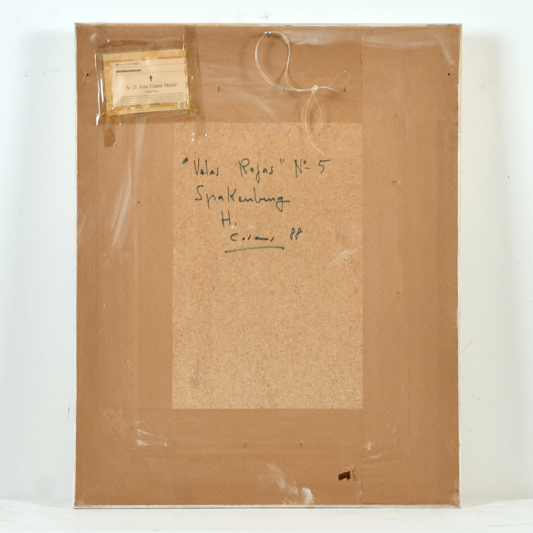 JESUS CASAUS MECHO (1926-2002). "Velas rojas nº5", 1988.