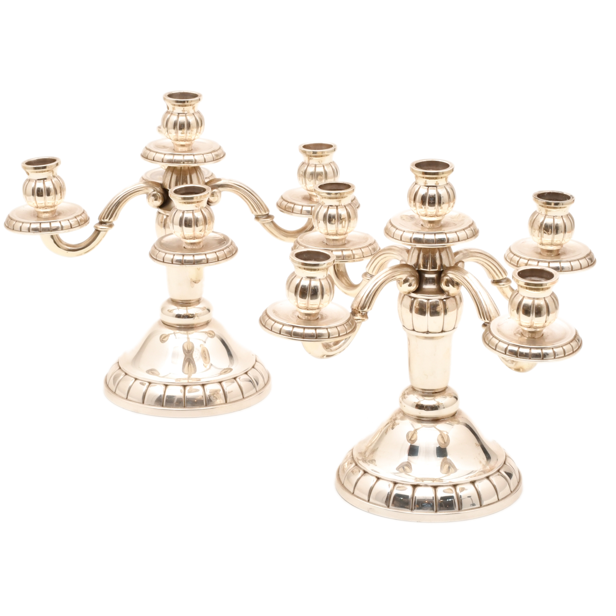 A. PALLÉ. Pareja de candelabros, siglo XX.