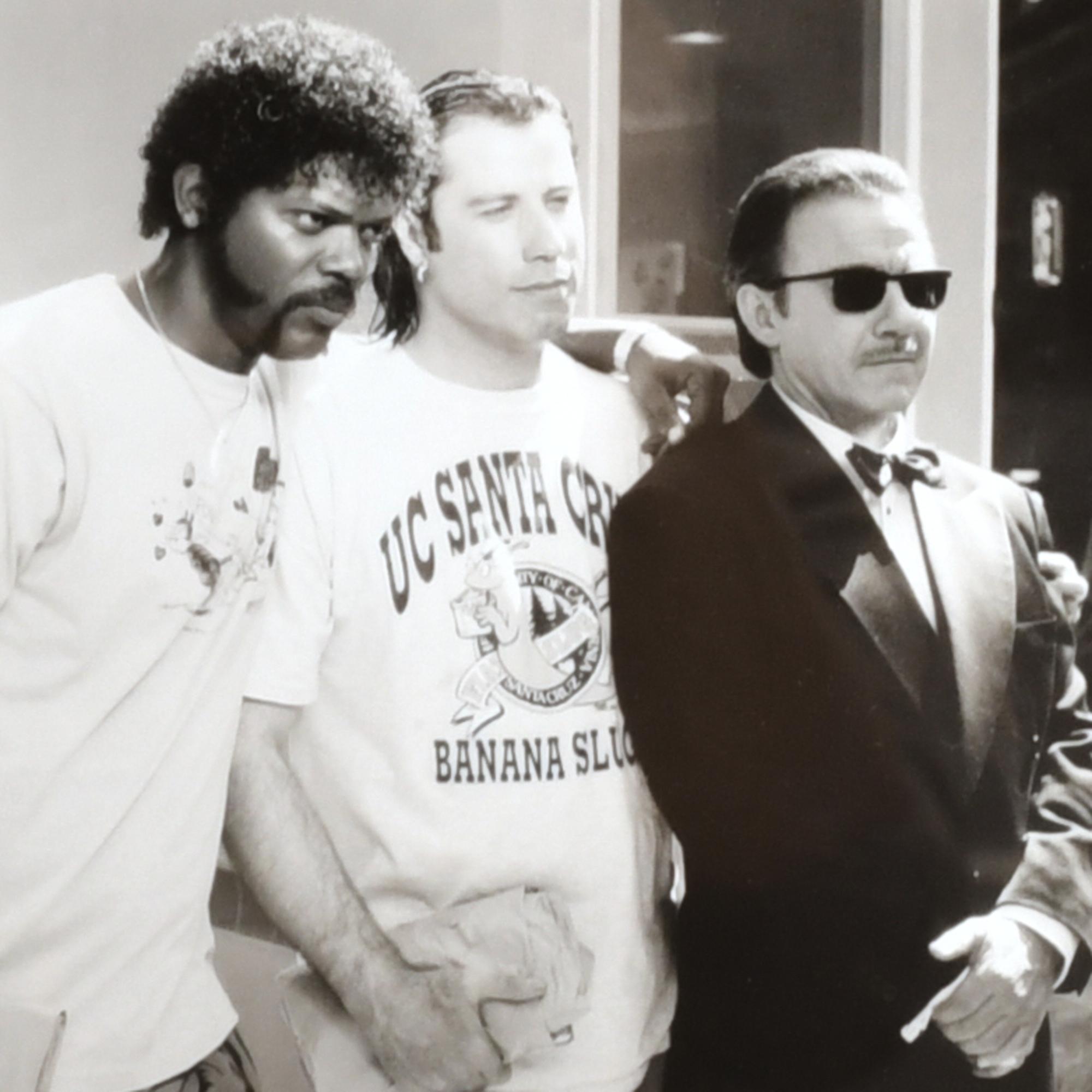 Linda R. Chen. Samuel L. Jackson, John Travolta y Harvey Ke