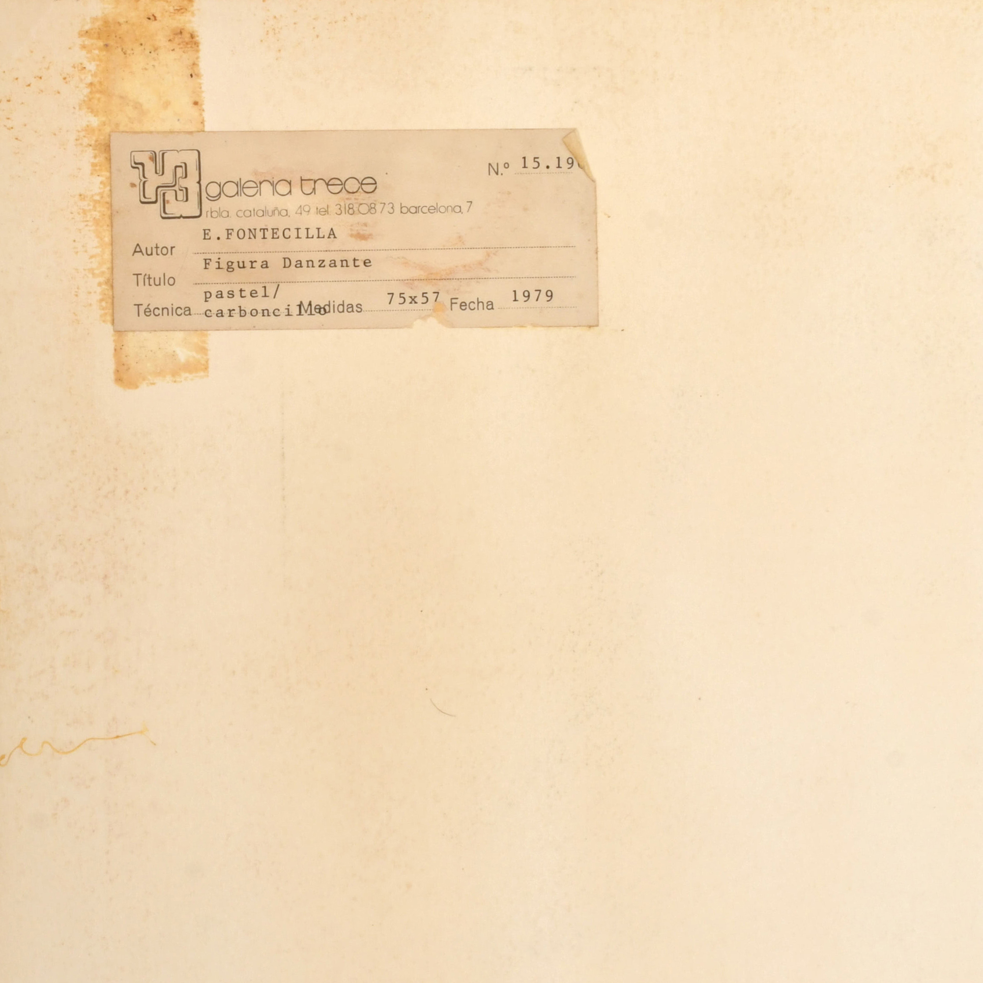 ERNESTO FONTECILLA (1938).  "Figura danzante", 1979.