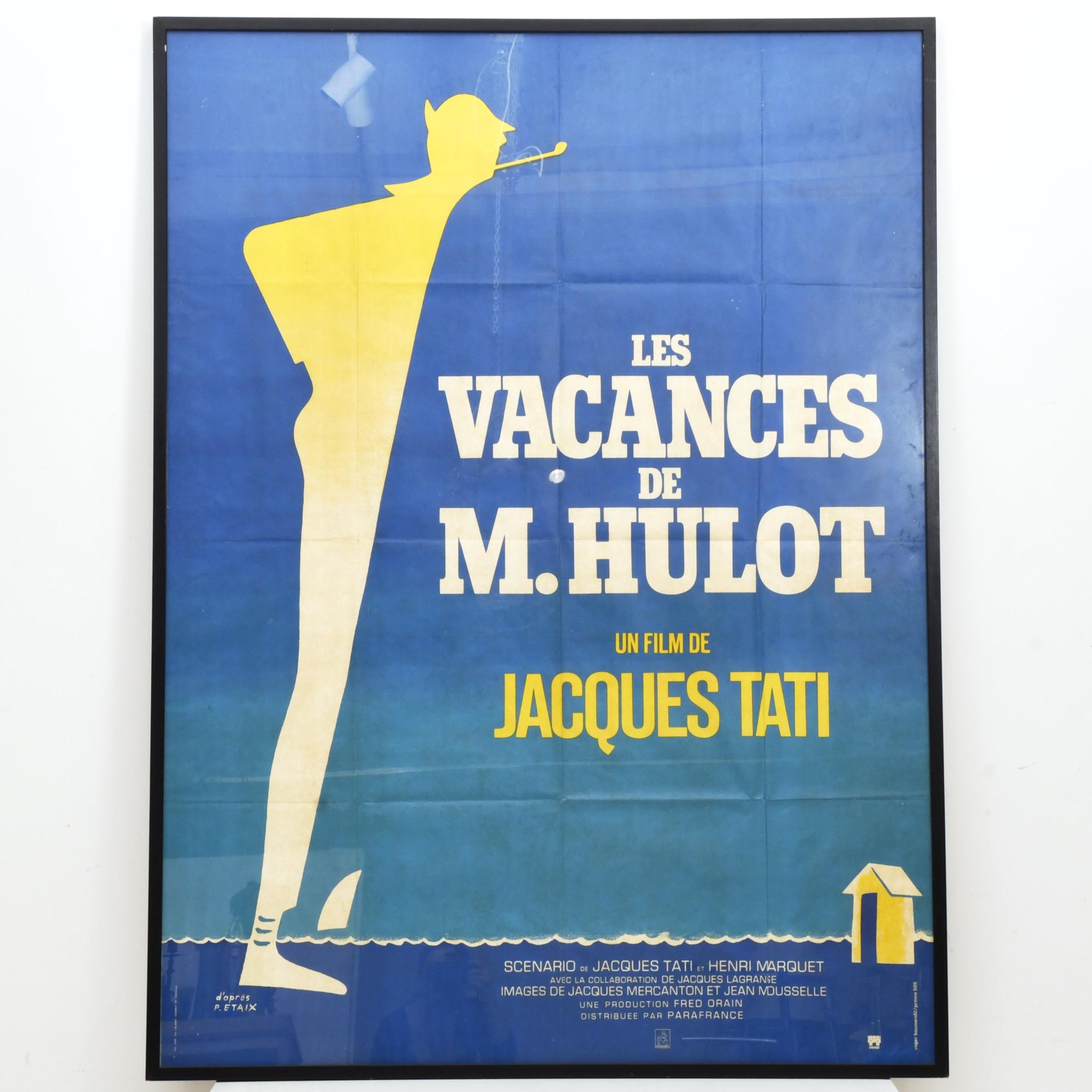 Cartel original de la película "Les vacances de M. Hulot", 
