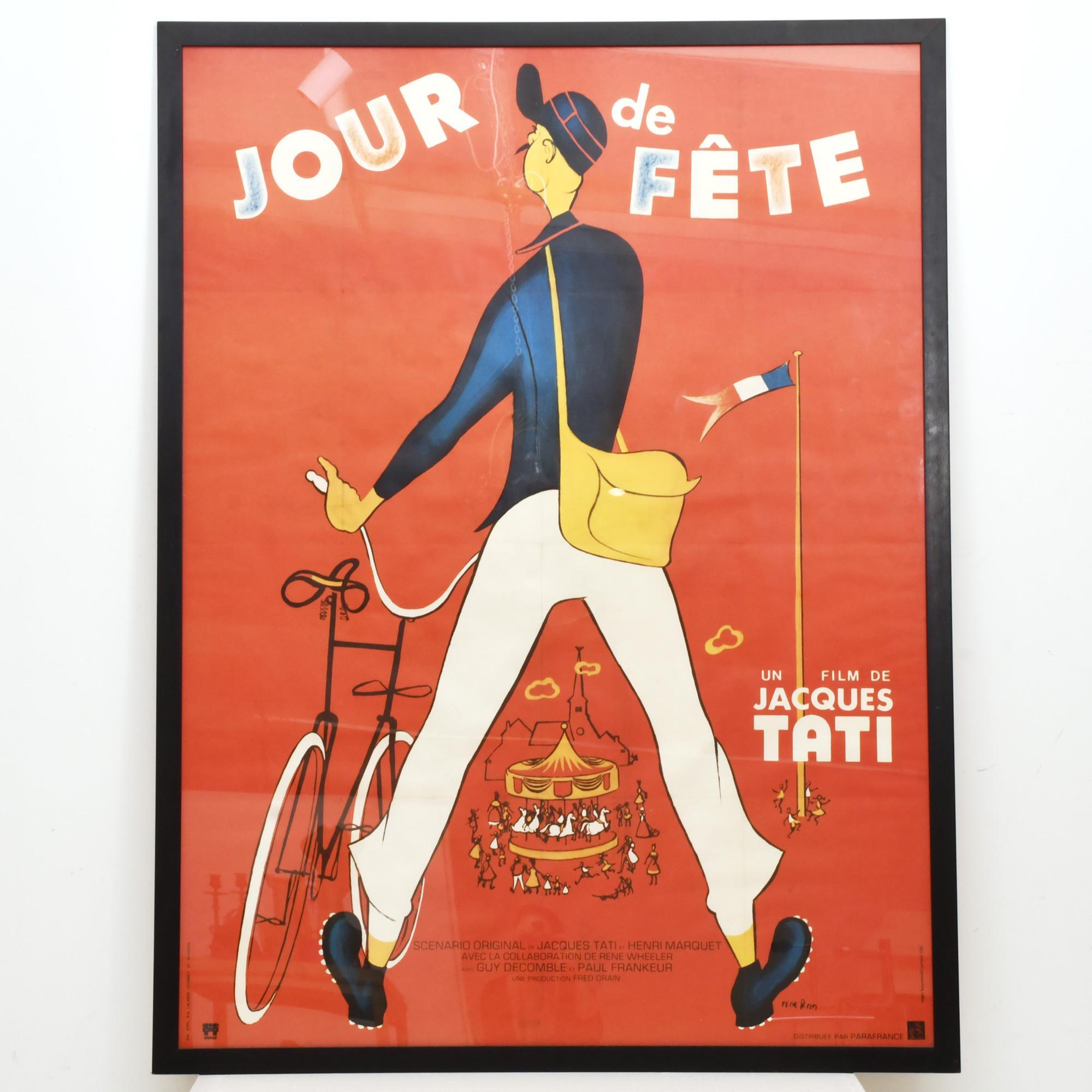 Cartel original de la película "Jour de Fete" de Jacques Ta