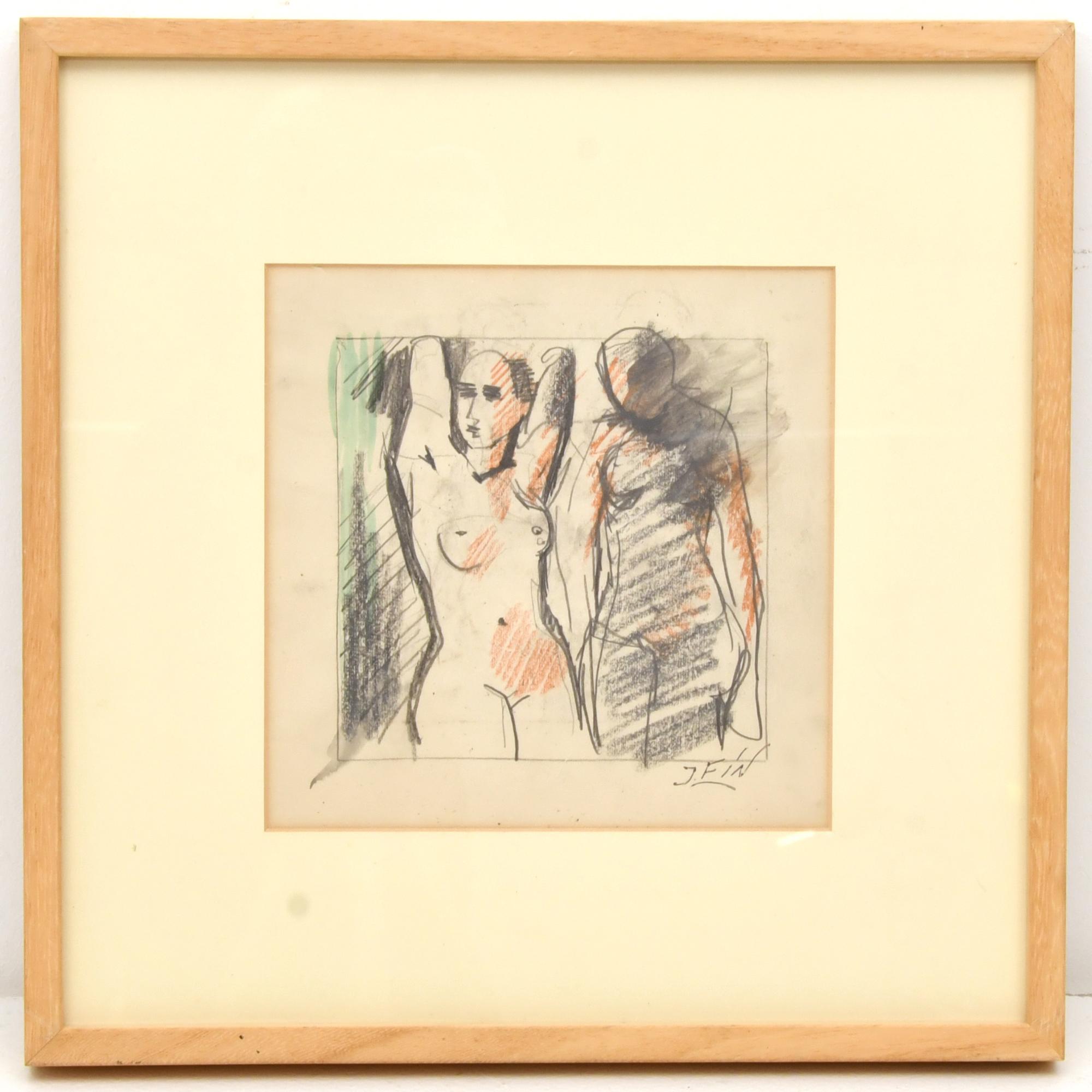 JOSE VILATO RUIZ, "FIN" (1916-1969).  "Figuras", pareja de 