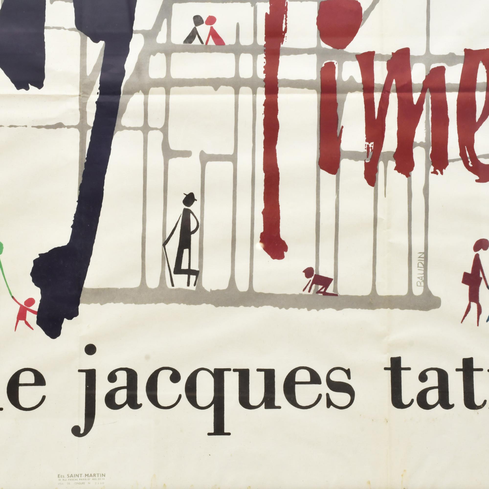 Cartel original de la película "Play Time" de Jacques Tati.