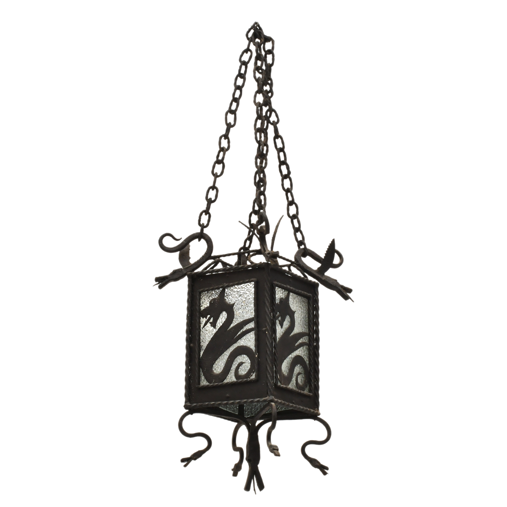 ESCUELA CATALANA, SIGLO XX.  Lámpara de techo modernista.