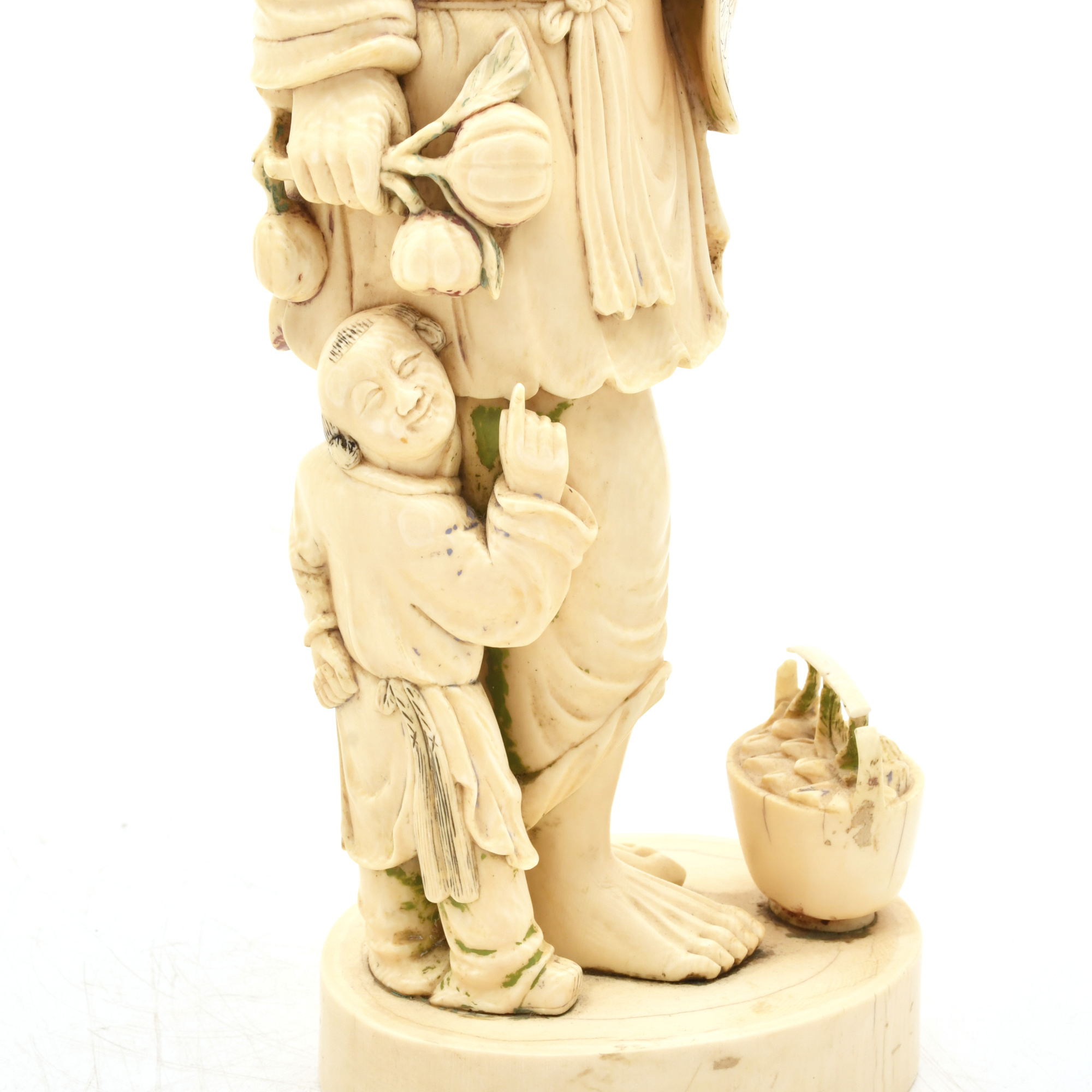 ESCUELA JAPONESA, PPS. SIGLO XX.  Figura de anciano.