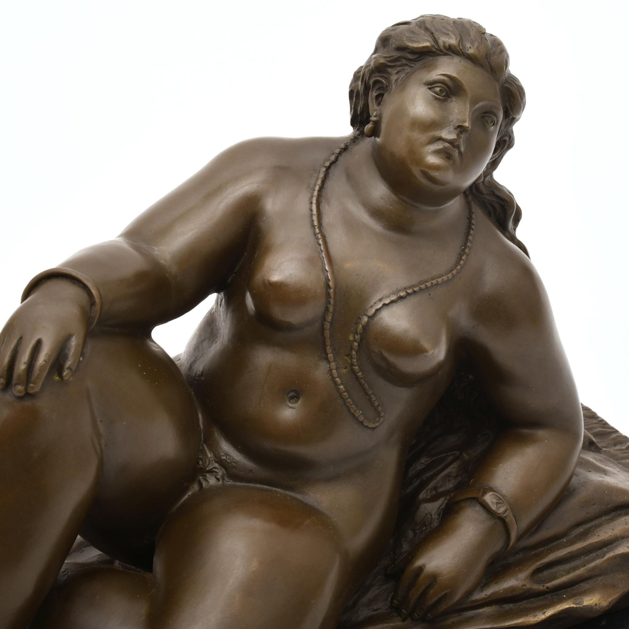SIGUIENDO MODELOS DE FERNANDO BOTERO. "Maja desnuda".