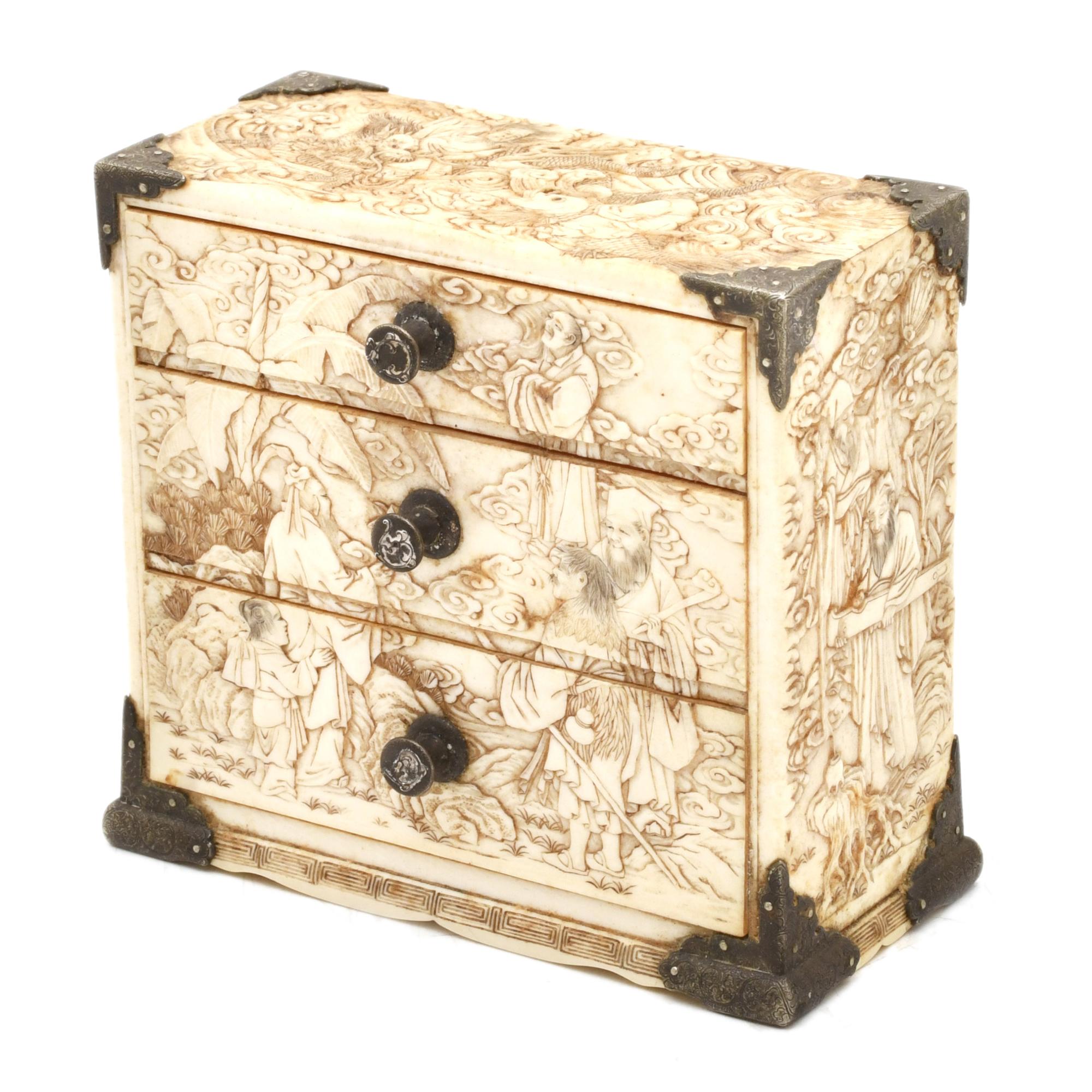 ESCUELA JAPONESA. PERÍODO MEIJI, SIGLO XIX. Cómoda miniatur