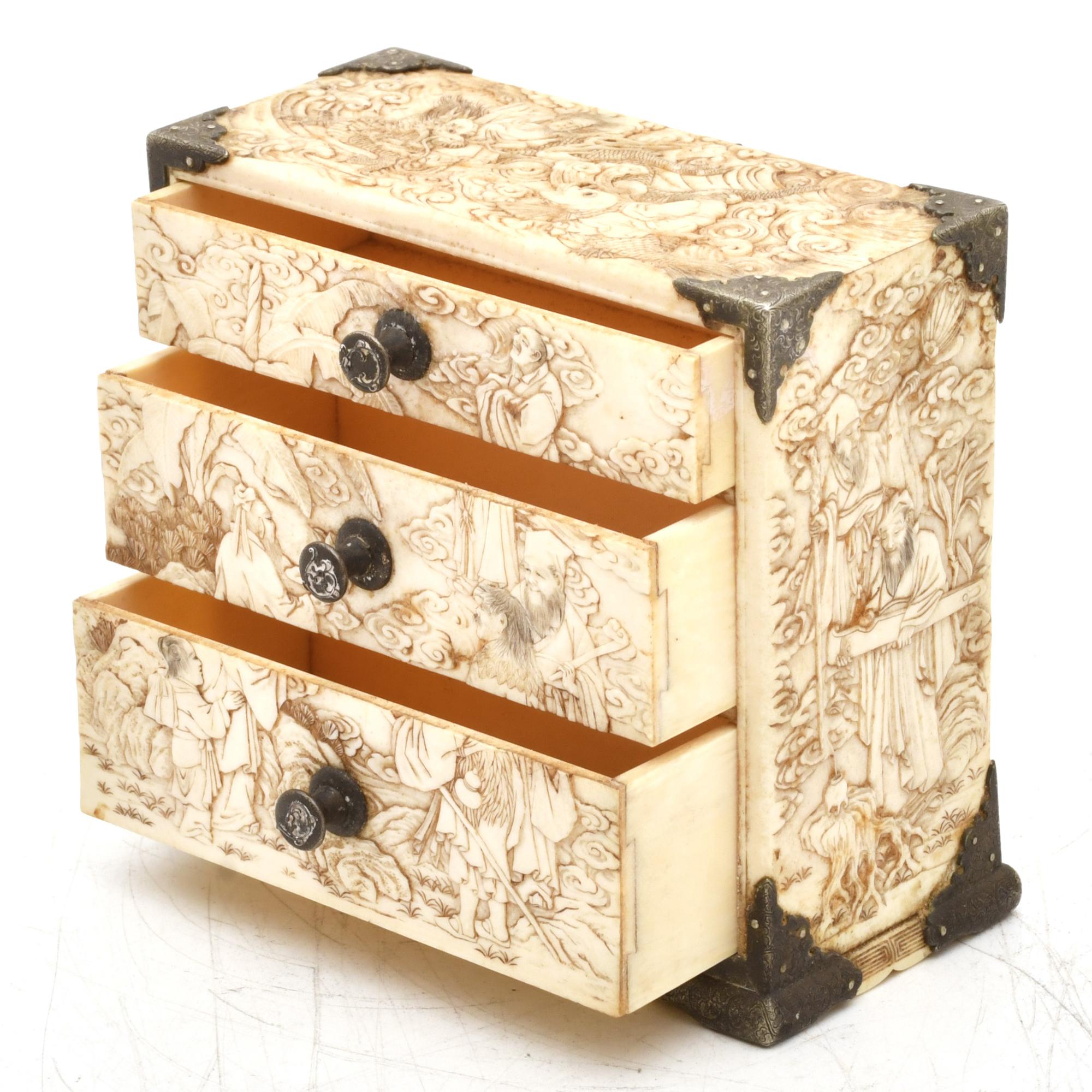 ESCUELA JAPONESA. PERÍODO MEIJI, SIGLO XIX. Cómoda miniatur