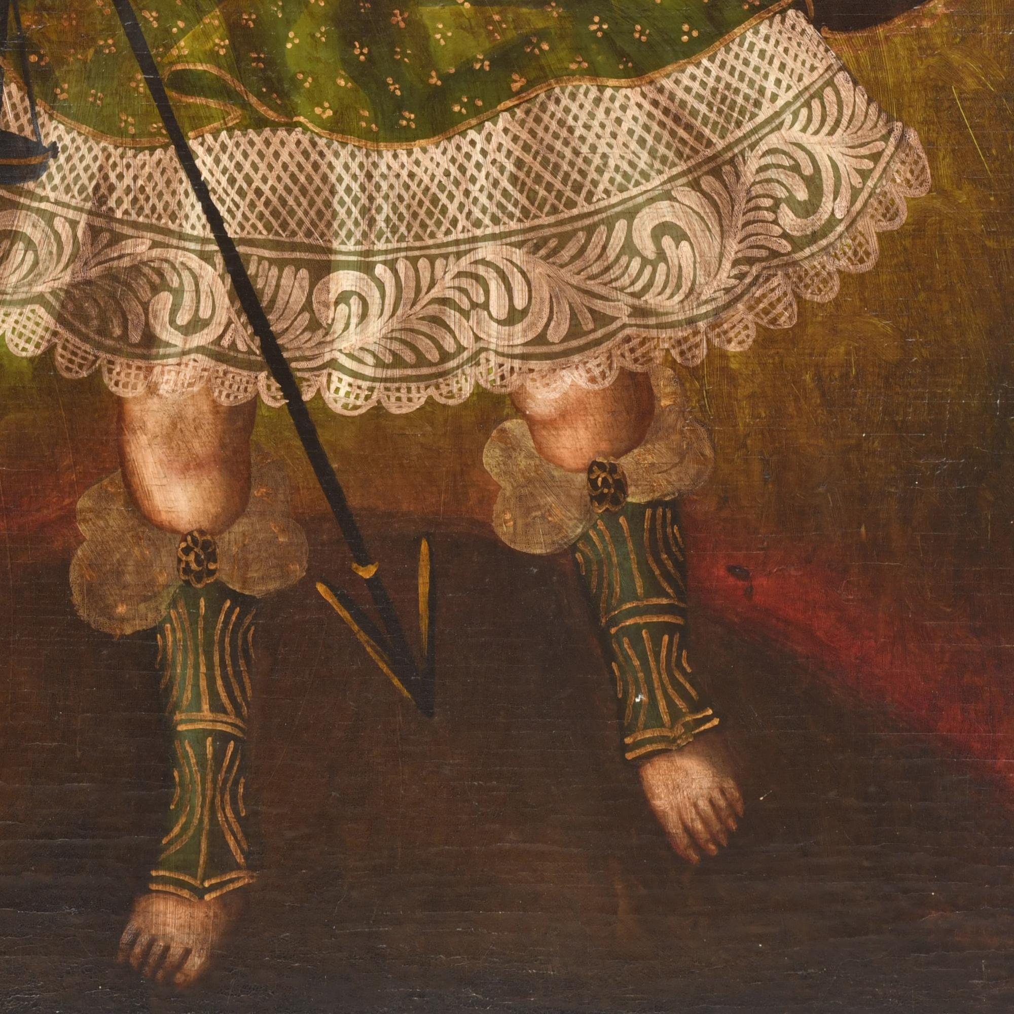 ESCUELA VIRREINAL, SIGLO XIX. "San Miguel Arcangel".