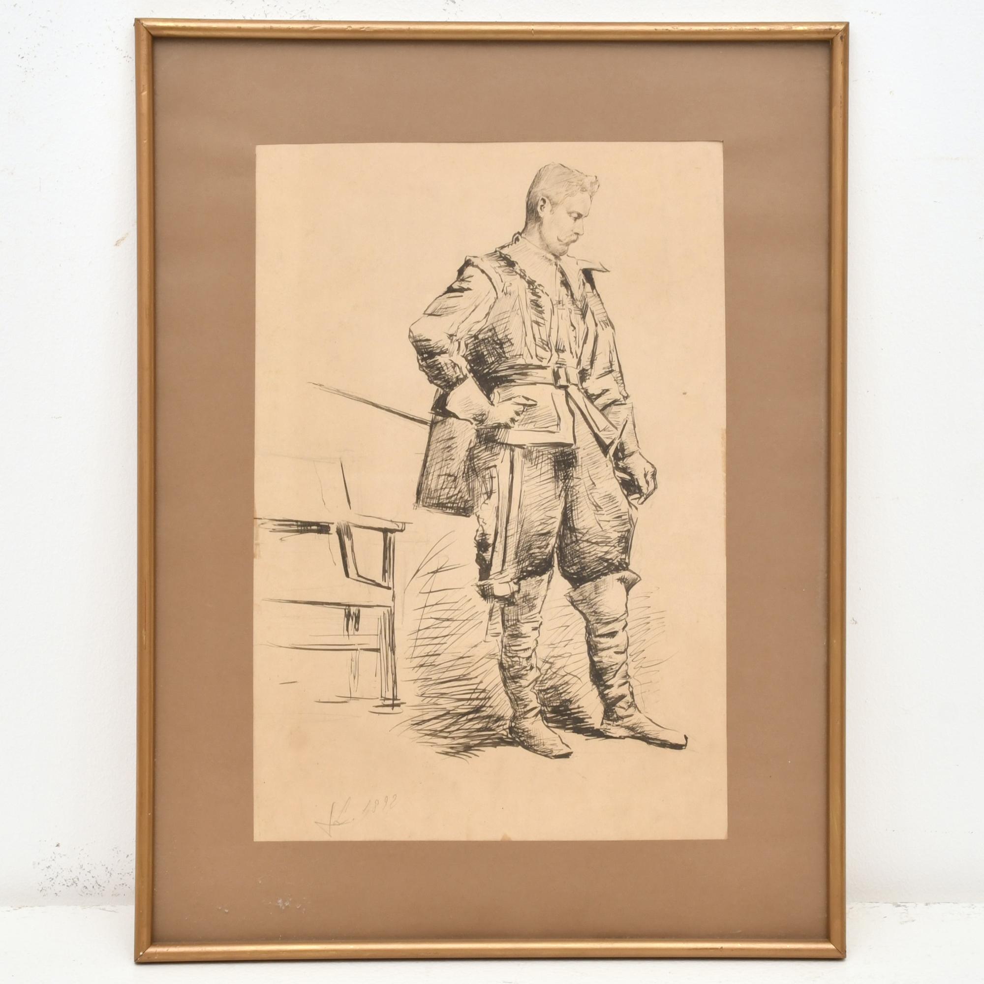 JOAN LLIMONA I BRUGUERA (1860-1926).  "Retrato caballero", 