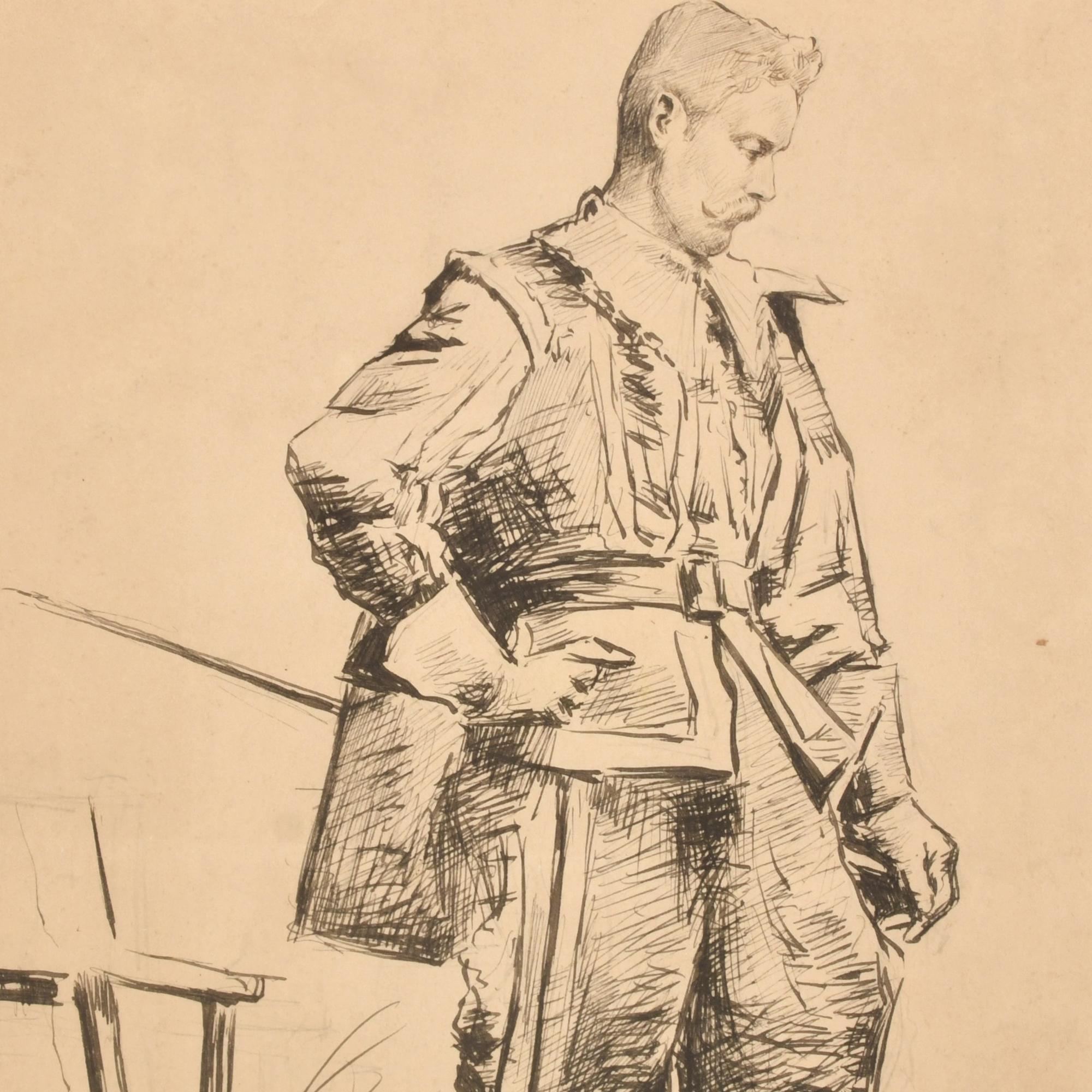 JOAN LLIMONA I BRUGUERA (1860-1926).  "Retrato caballero", 