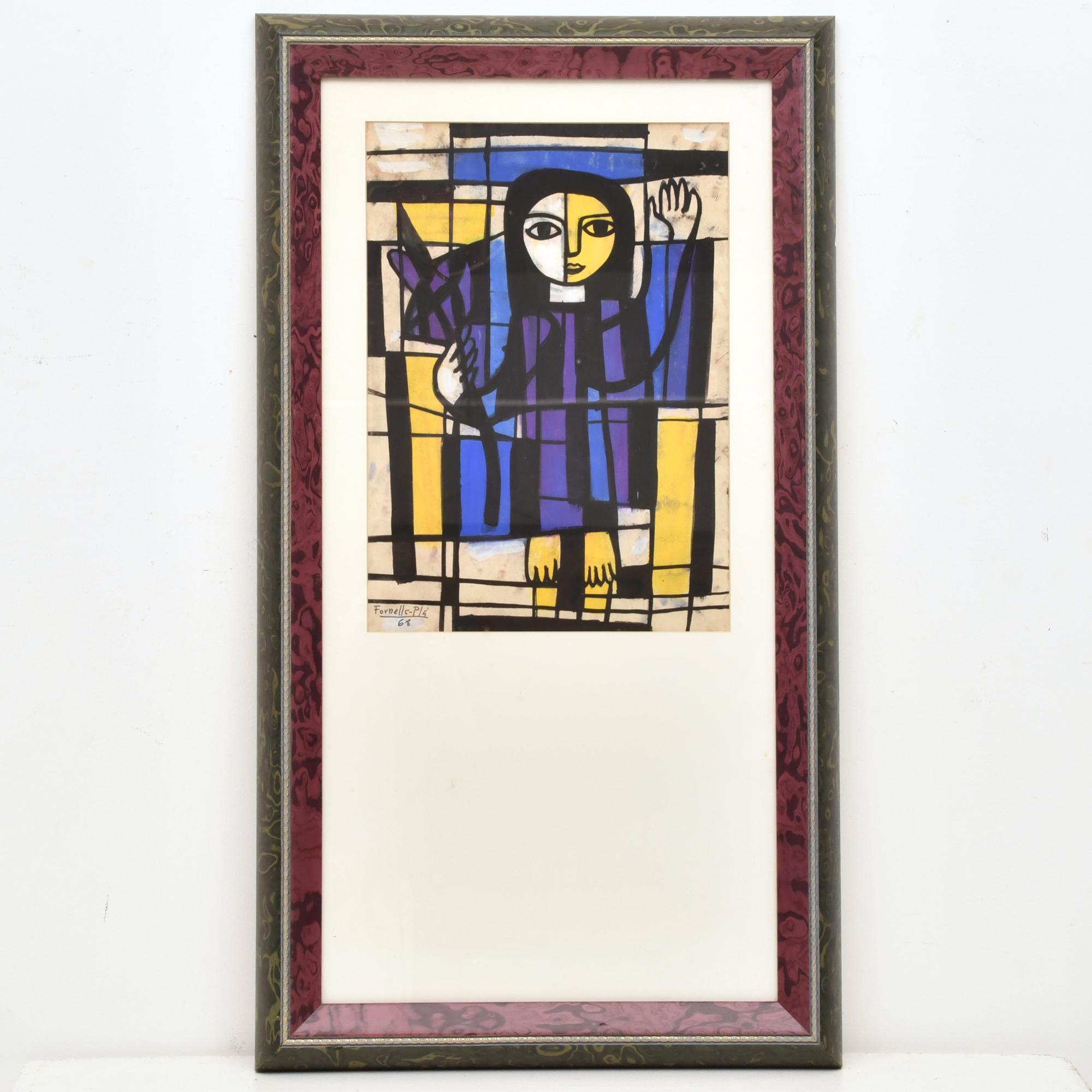 FRANCESC FORNELLS-PLA (1921-1999).  "Figura", 1968.