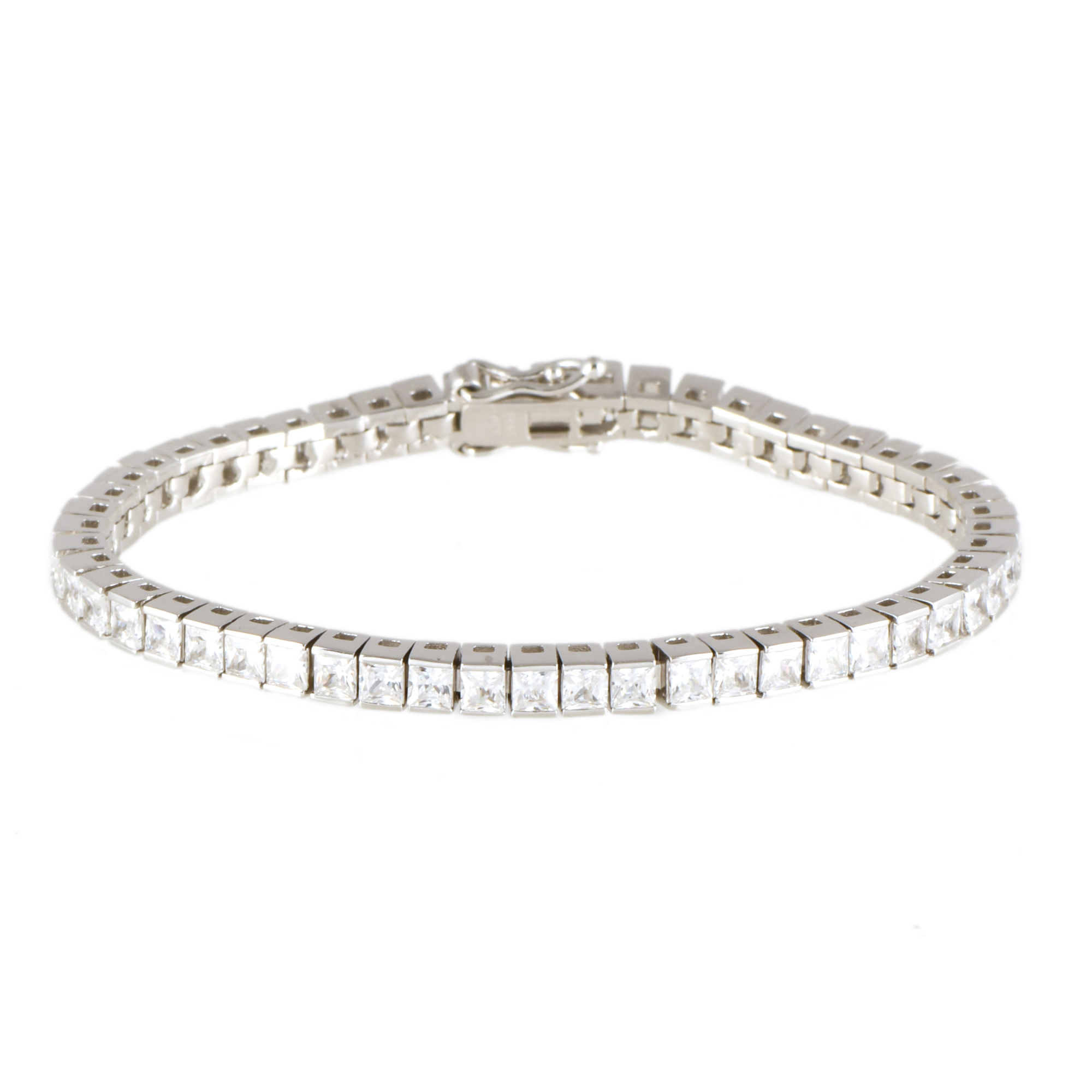 Pulsera riviére con circonitas.