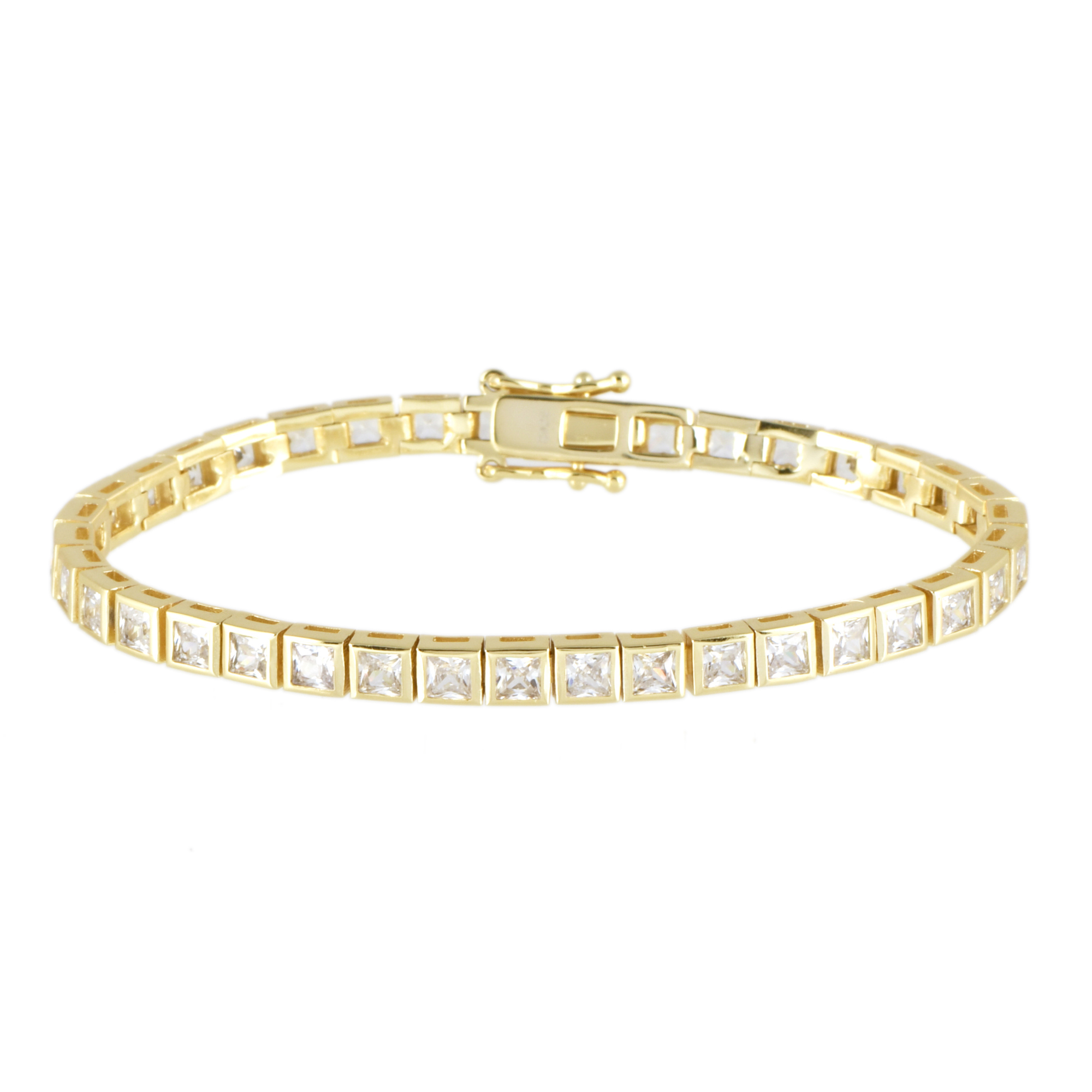 Pulsera riviére con circonitas.