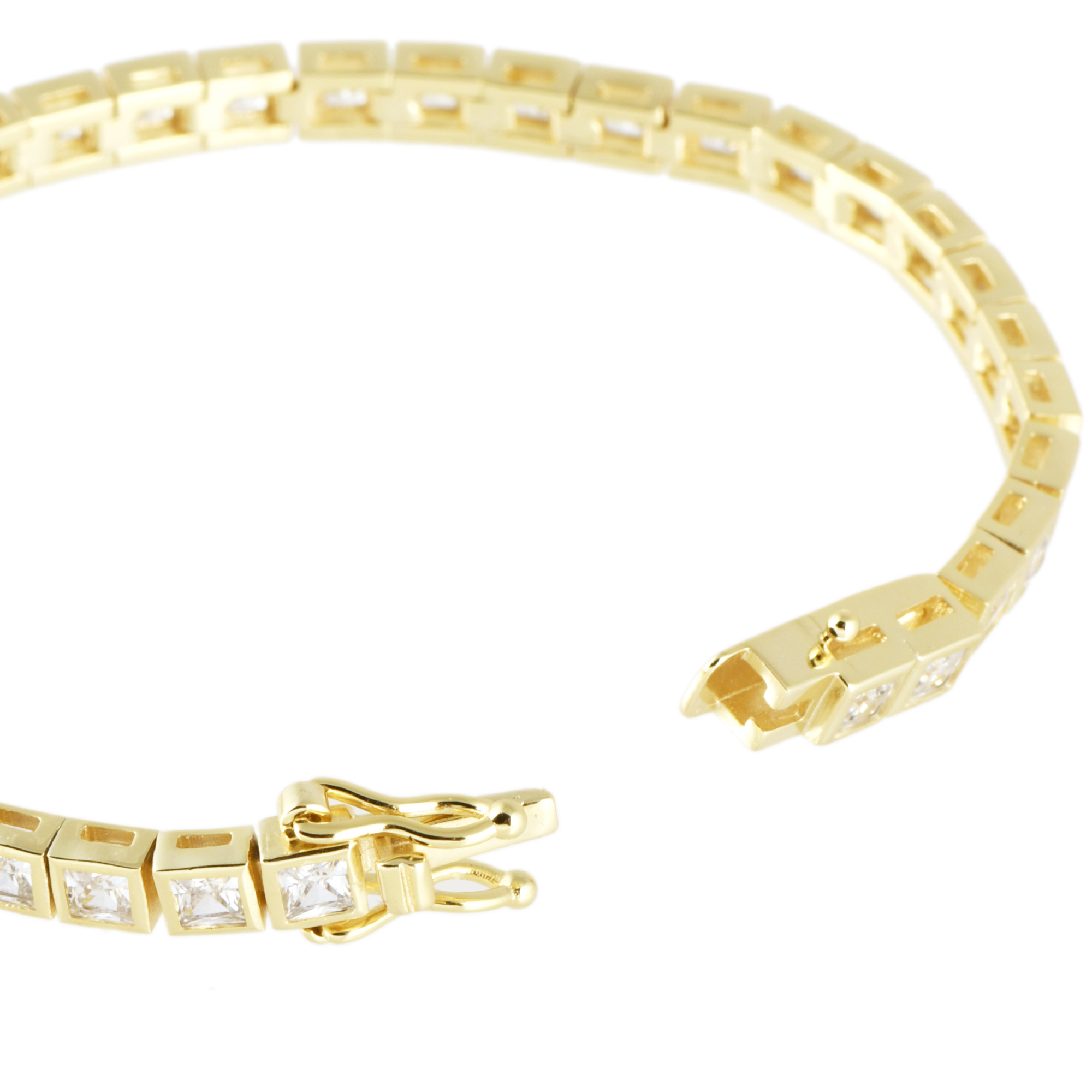 Pulsera riviére con circonitas.