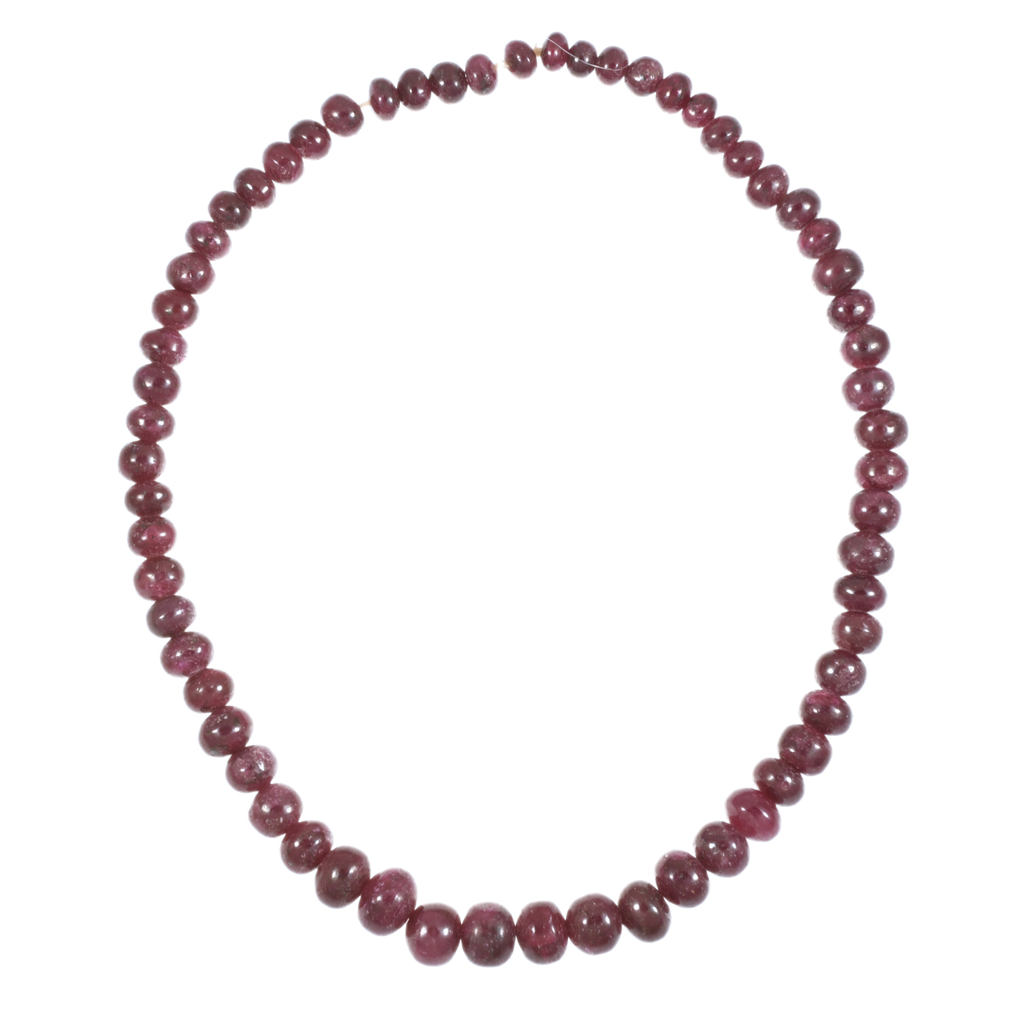 Conjunto de collar, pulsera y pendientes de rubies.