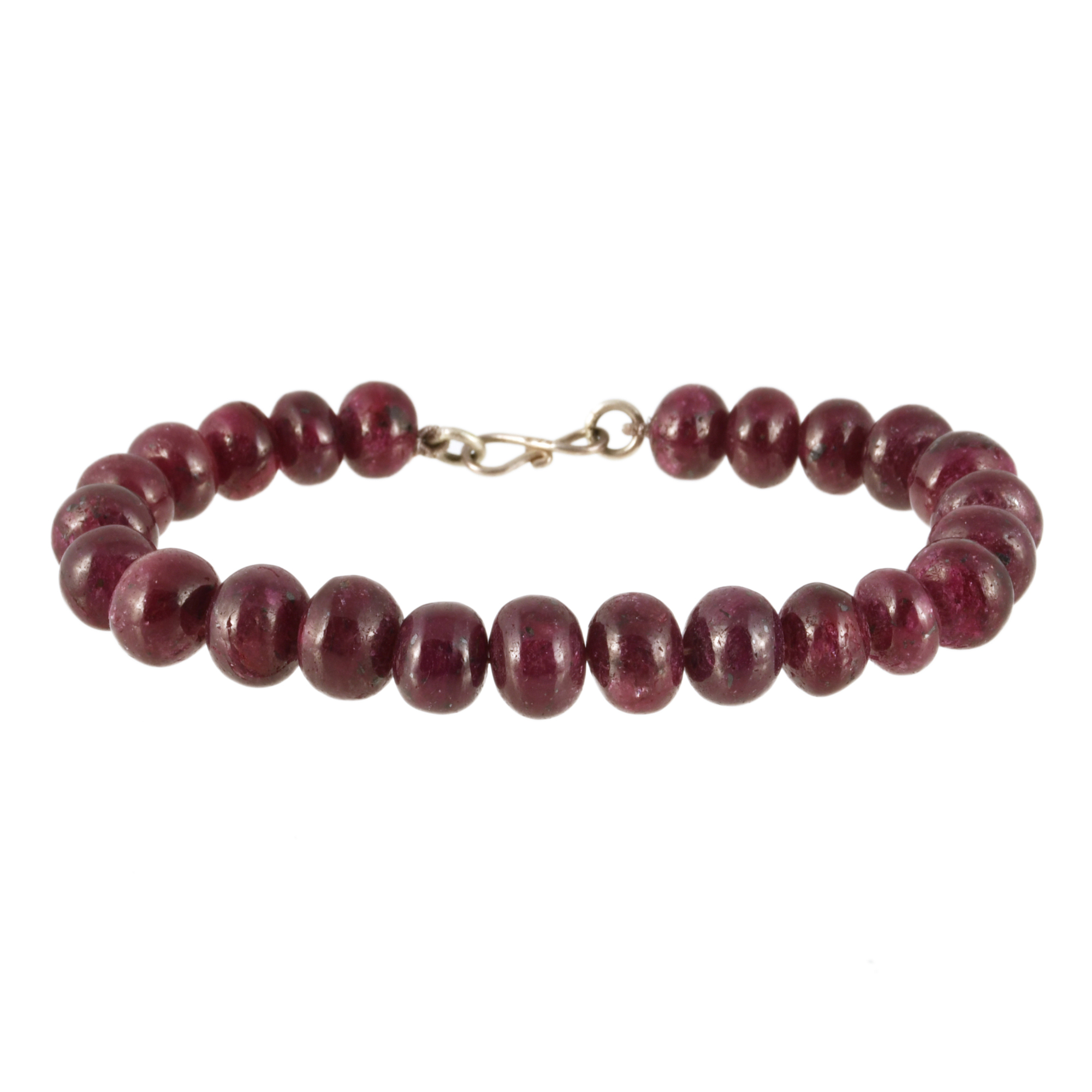 Conjunto de collar, pulsera y pendientes de rubies.