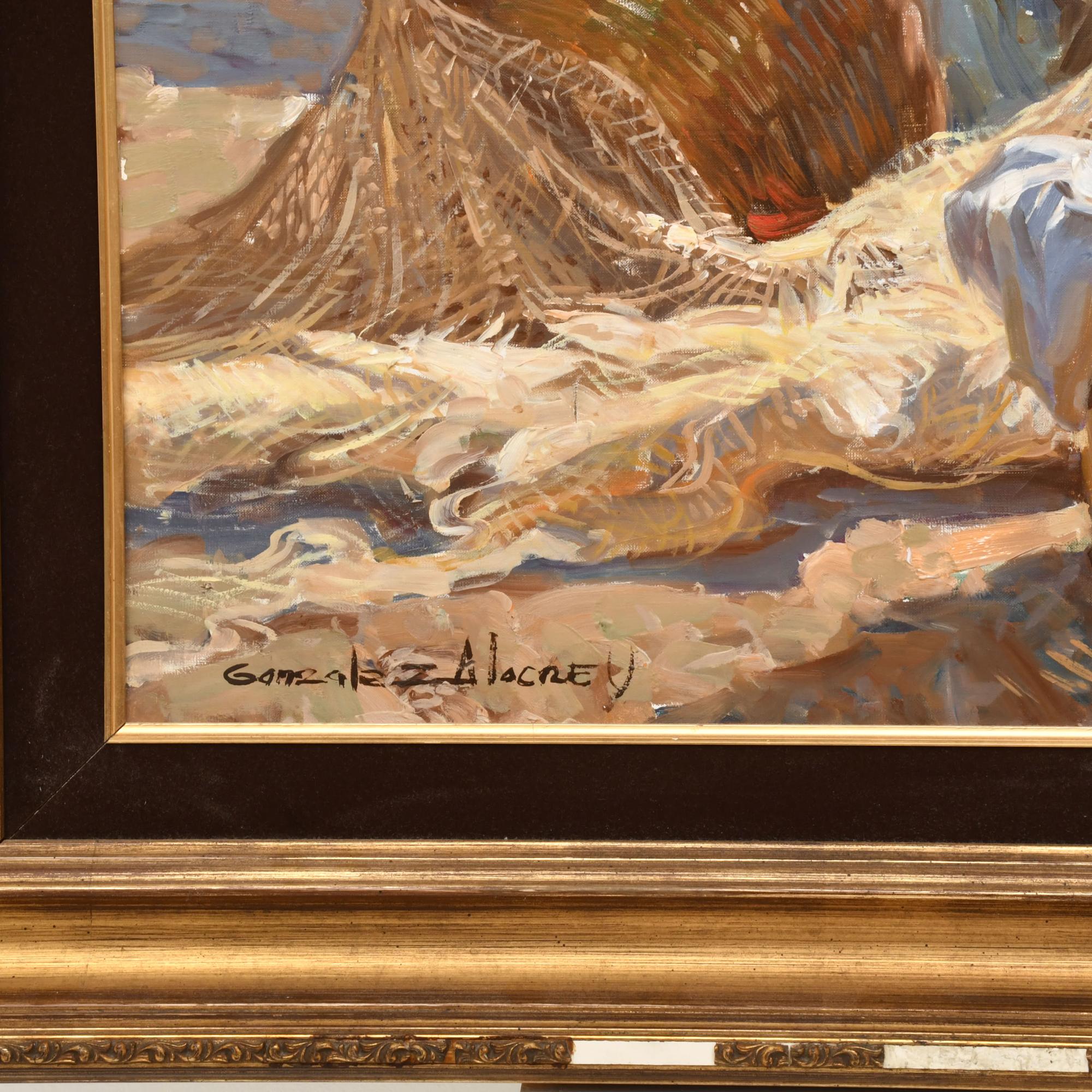 JUAN GONZALEZ ALACREU (1937).  "Arreglando redes".