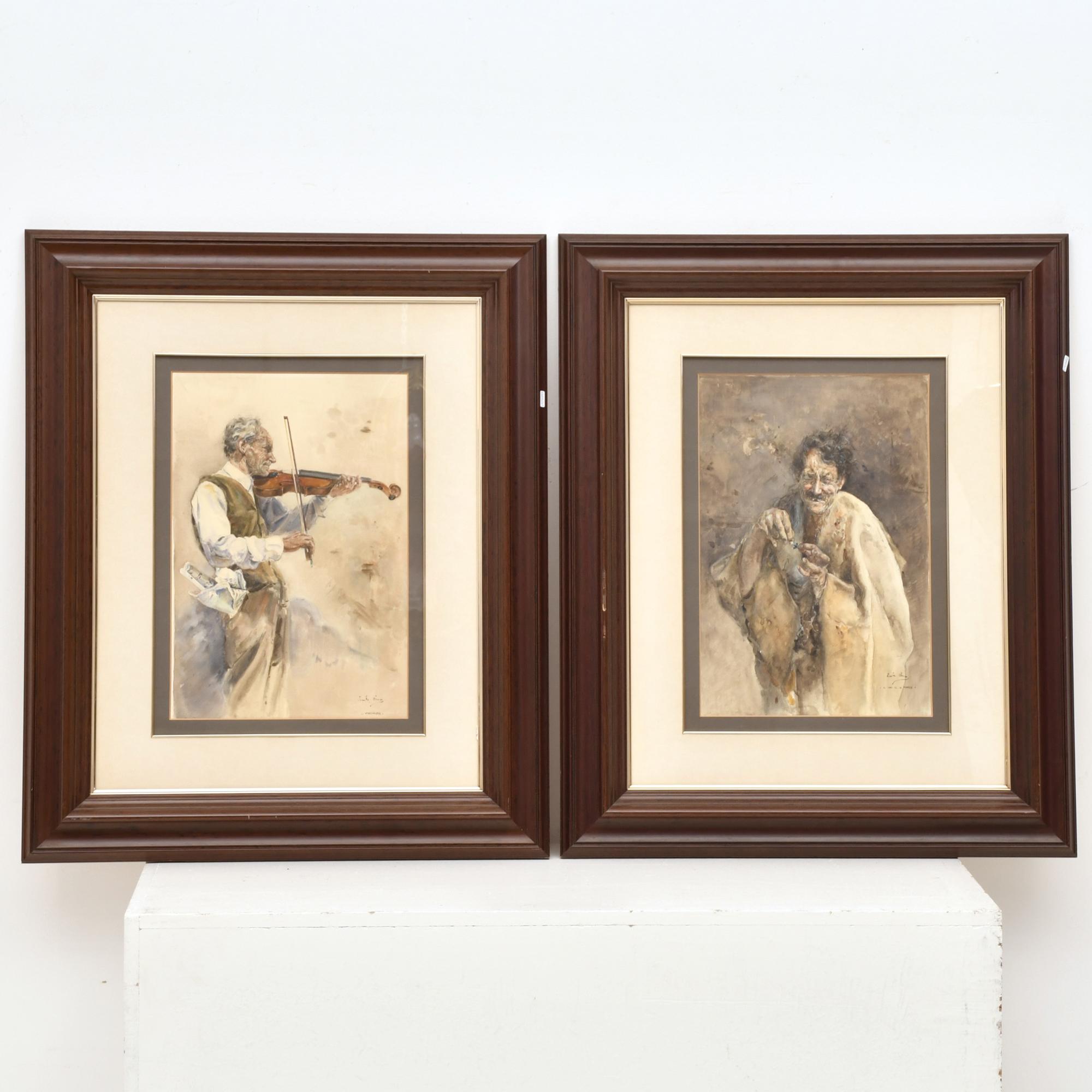 VICENTE ALONSO PALACIOS (1955).  "Violinista" y "El loco de