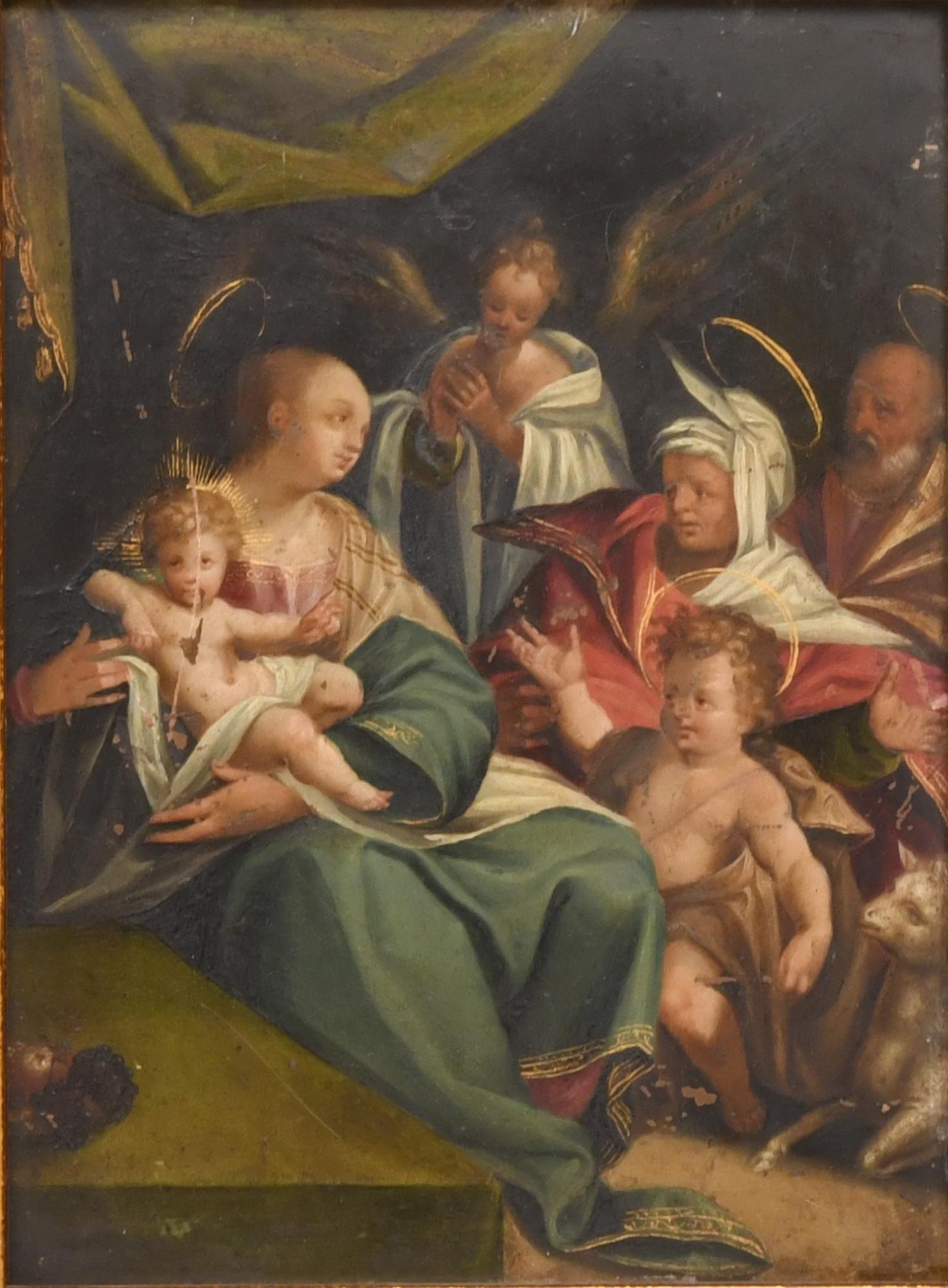 ESCUELA HOLANDESA, SIGLO XVII. "Sagrada Familia con san Jua