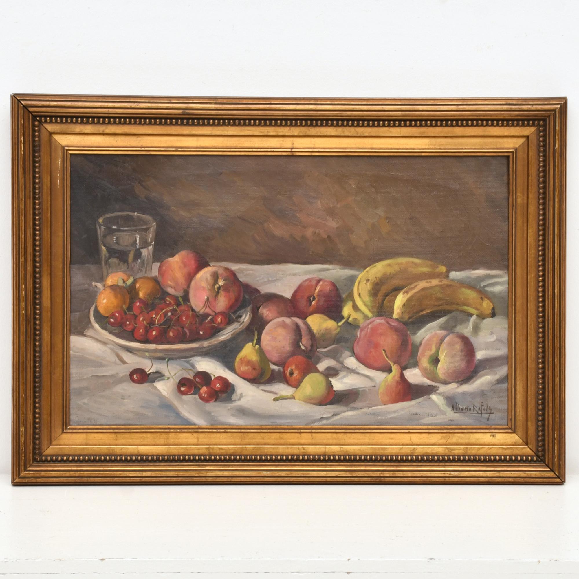 ALBERT RÀFOLS CULLARÉS (1892-1986).  "Bodegón de melocotone