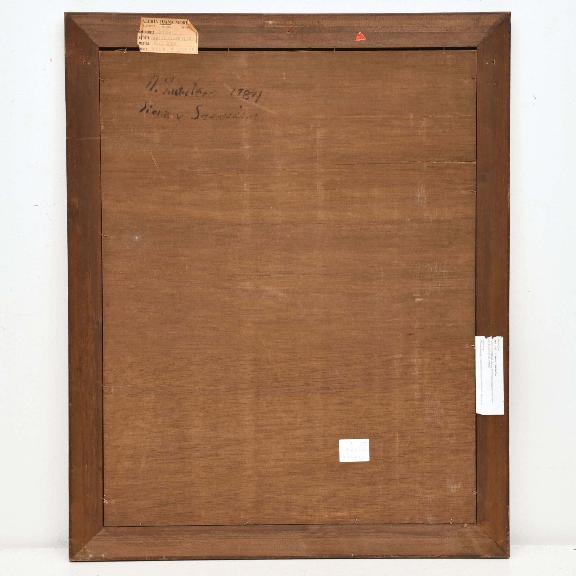 DANIEL QUINTERO (1949).  "Siena y sanguina", 1984.