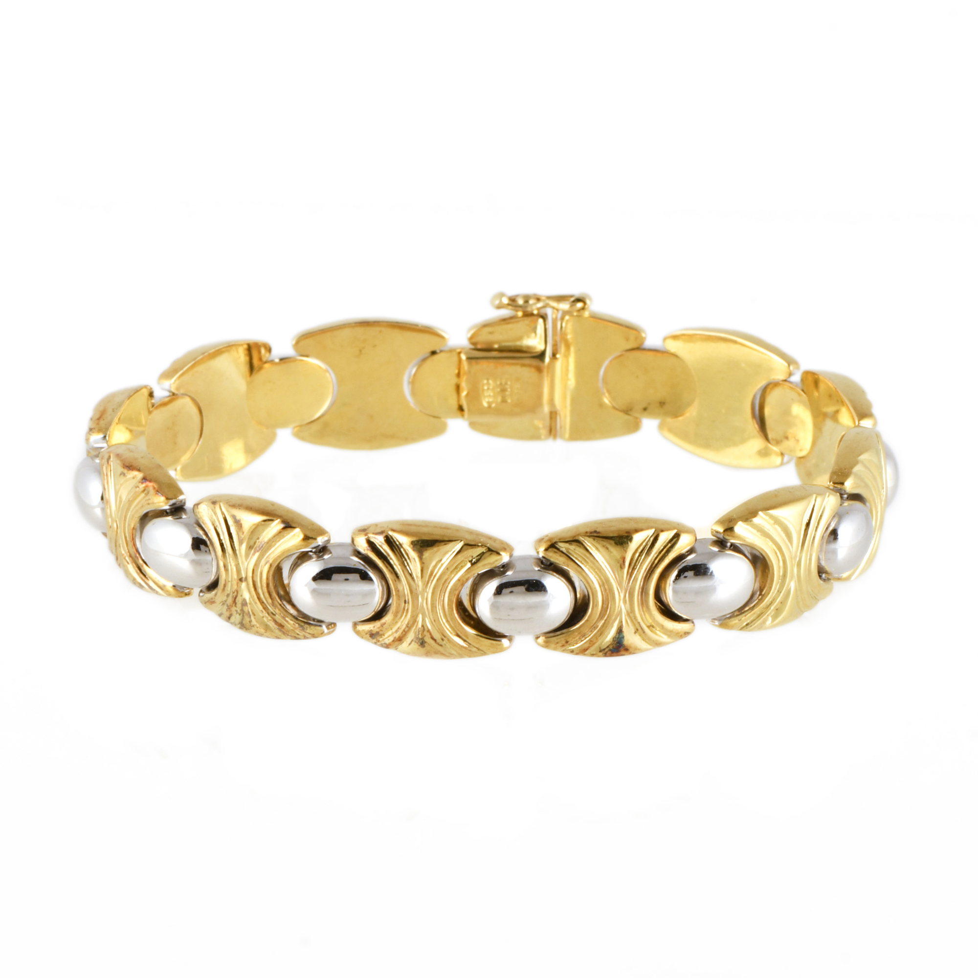 Pulsera plana dos colores.